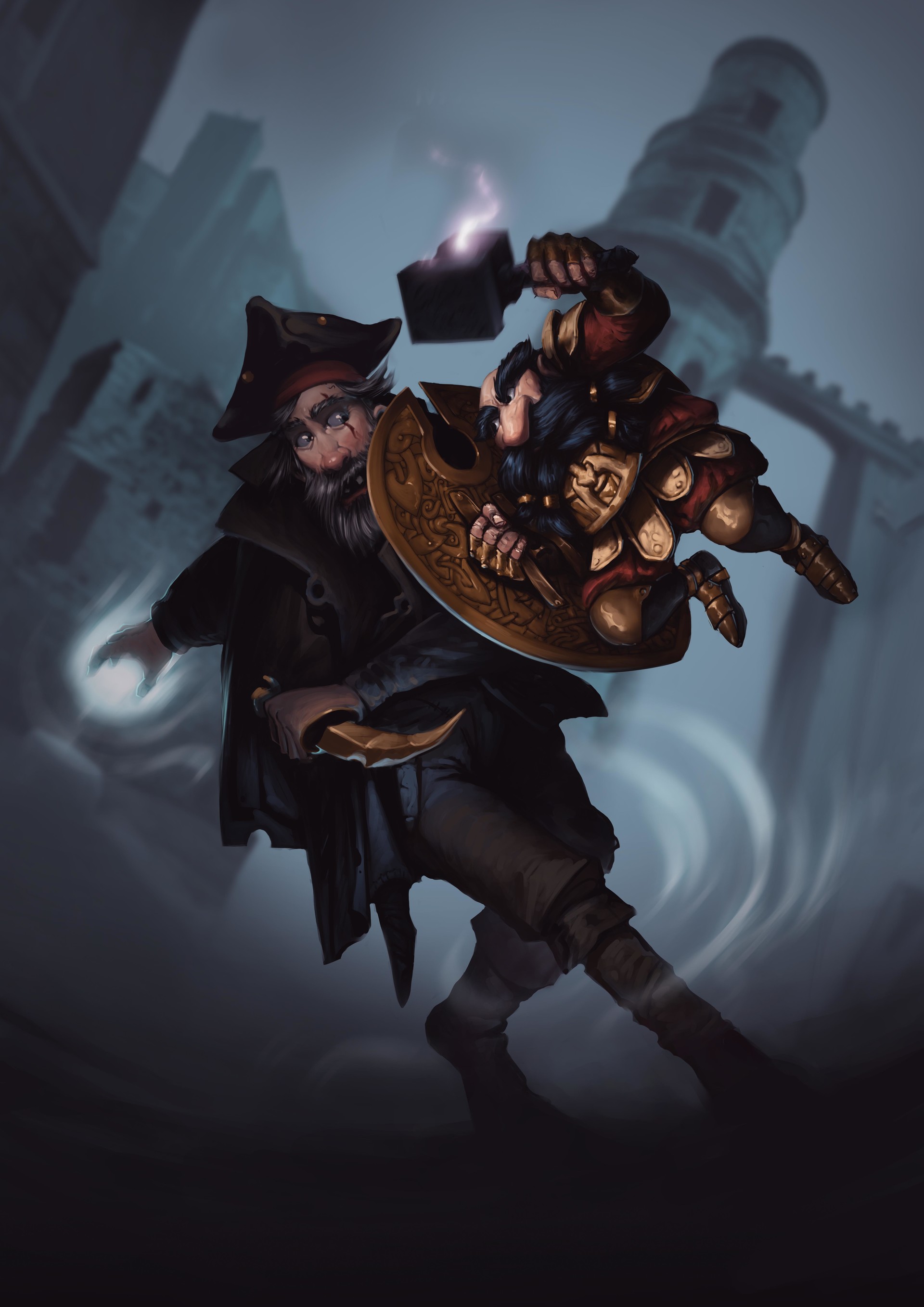 Artstation Dwarf Vs Pirate Stoica Alex