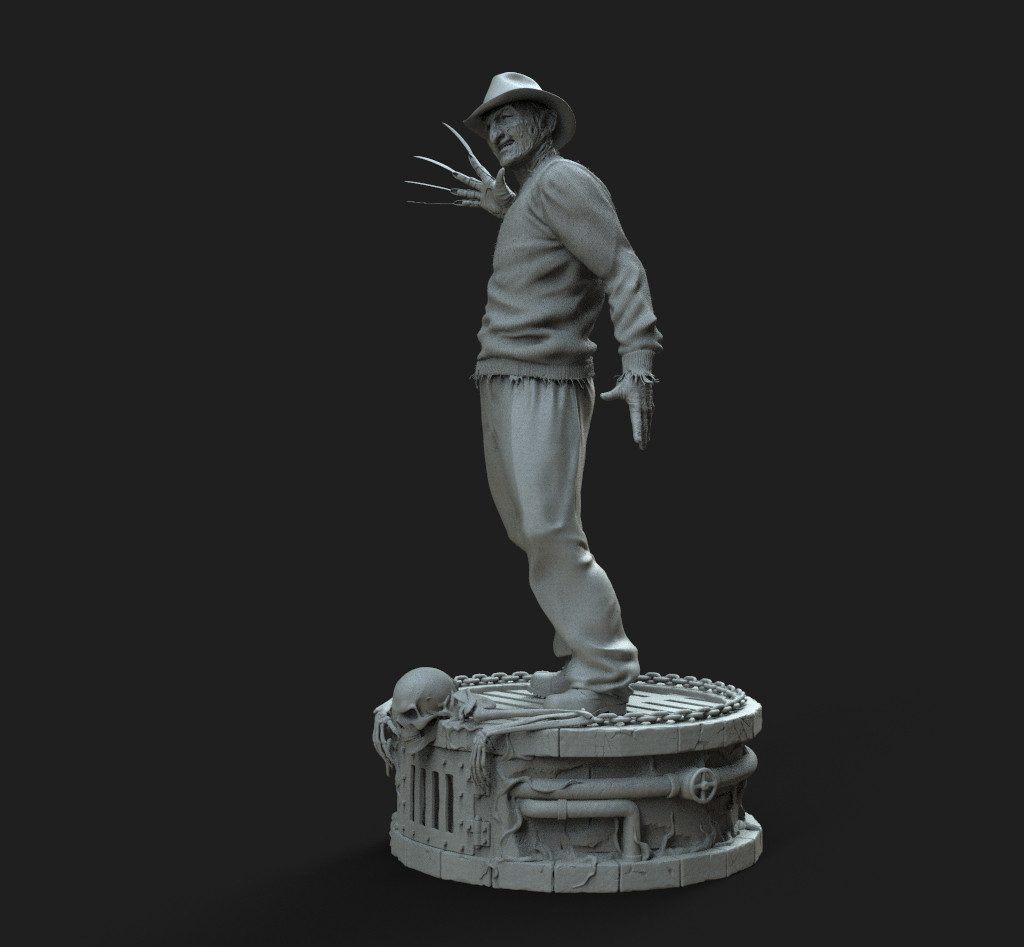 Artstation Freddy Krueger Tribute Sculpt Mauro Misiewicz