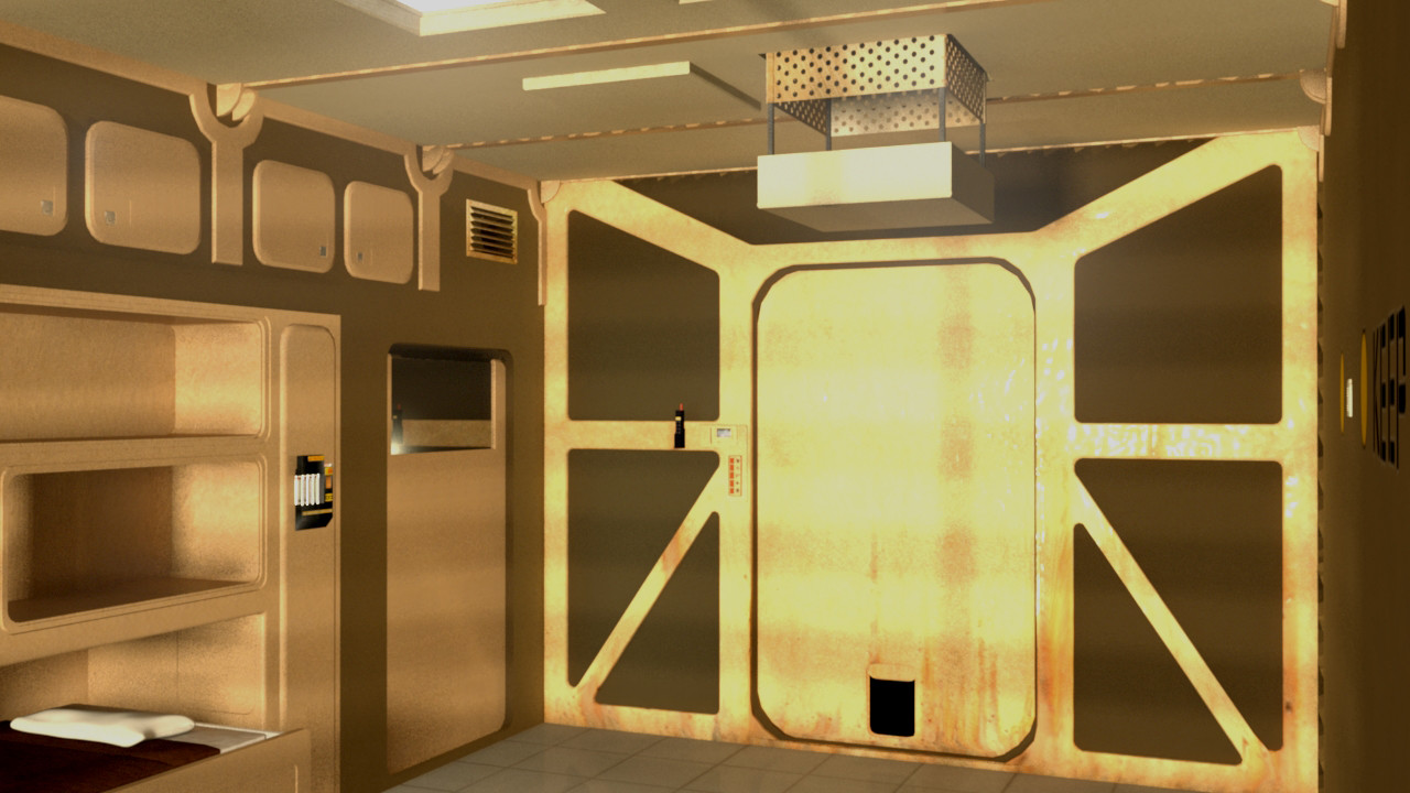 Artstation A Recreation Of Bruce Willis Apartment In The Film The Fifth Element Daniel Akins