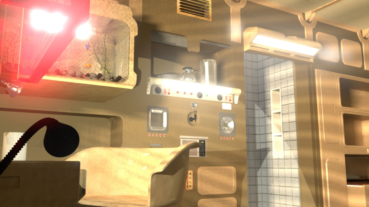 Artstation A Recreation Of Bruce Willis Apartment In The Film The Fifth Element Daniel Akins