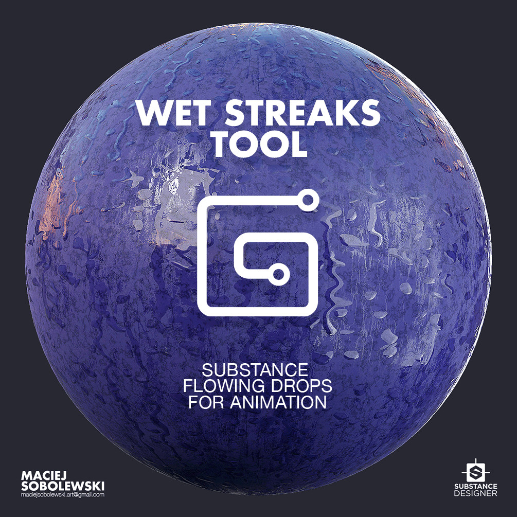 Artstation Substance Designer Animated Water Drops Maciej Sobolewski