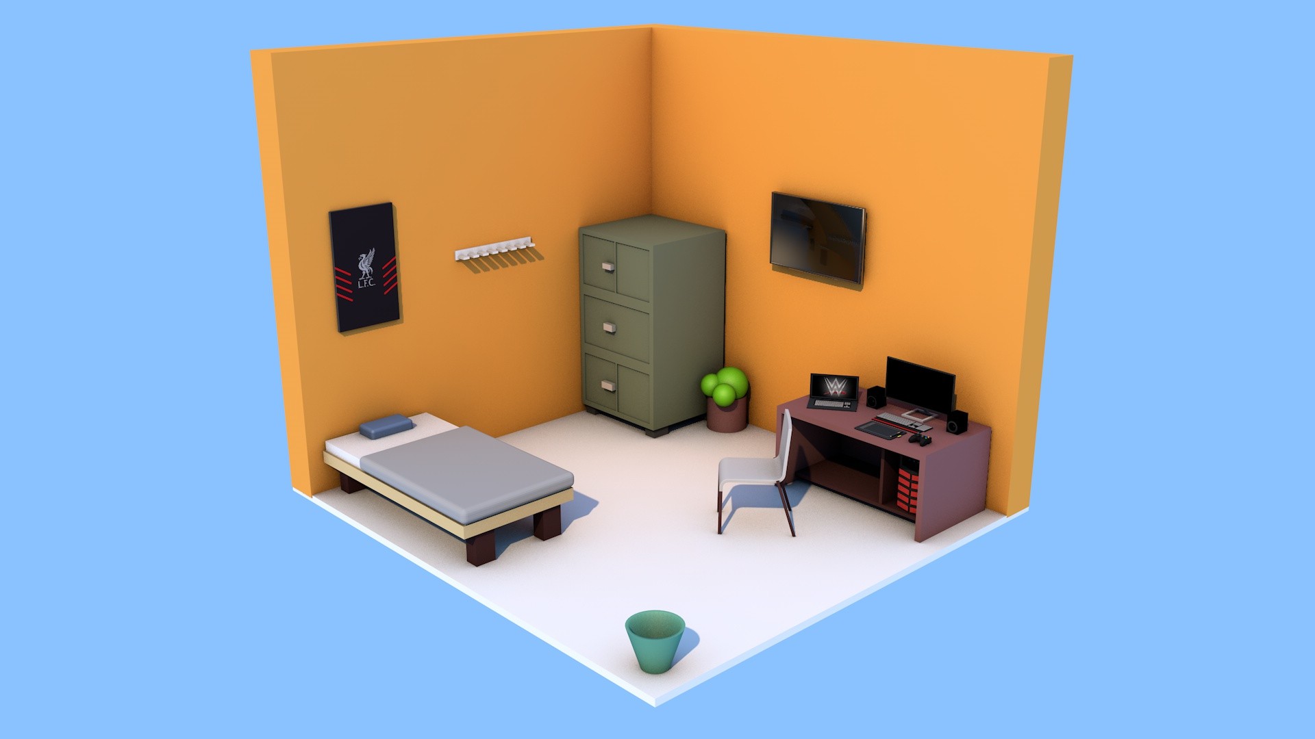 3д модель комнаты. Лоу Поли 3д рум. 3д Лоу Поли комната. Low Poly рум. Room lowpoly 3d.