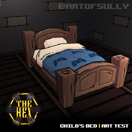 Child's Bed - Art Test (asset for 'The Hex')