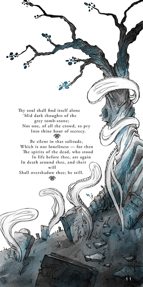 Artstation Edgar Allan Poe Poem Illustrations Brittany Salzone
