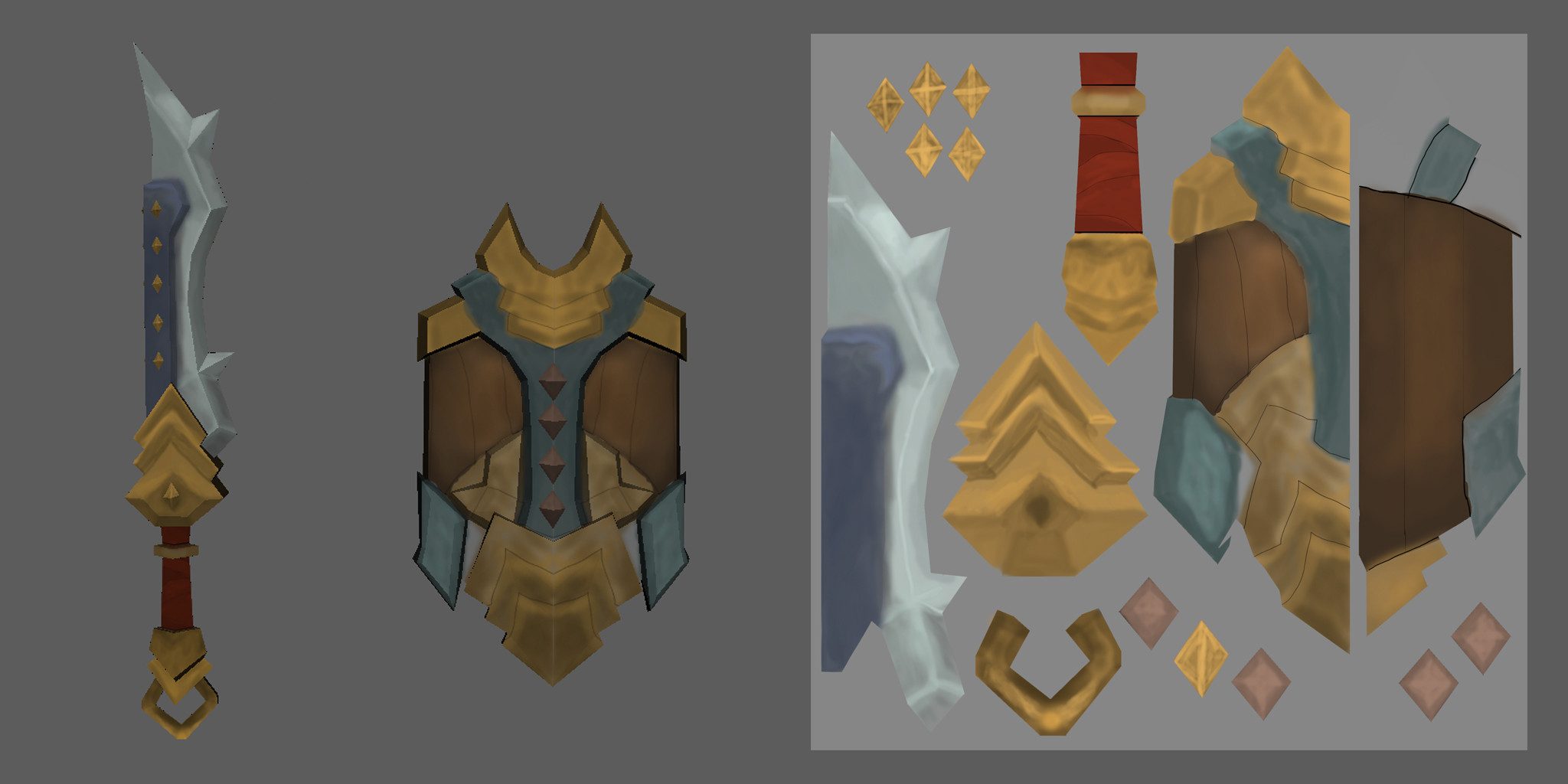 Week 1, stylized hand painted textures.