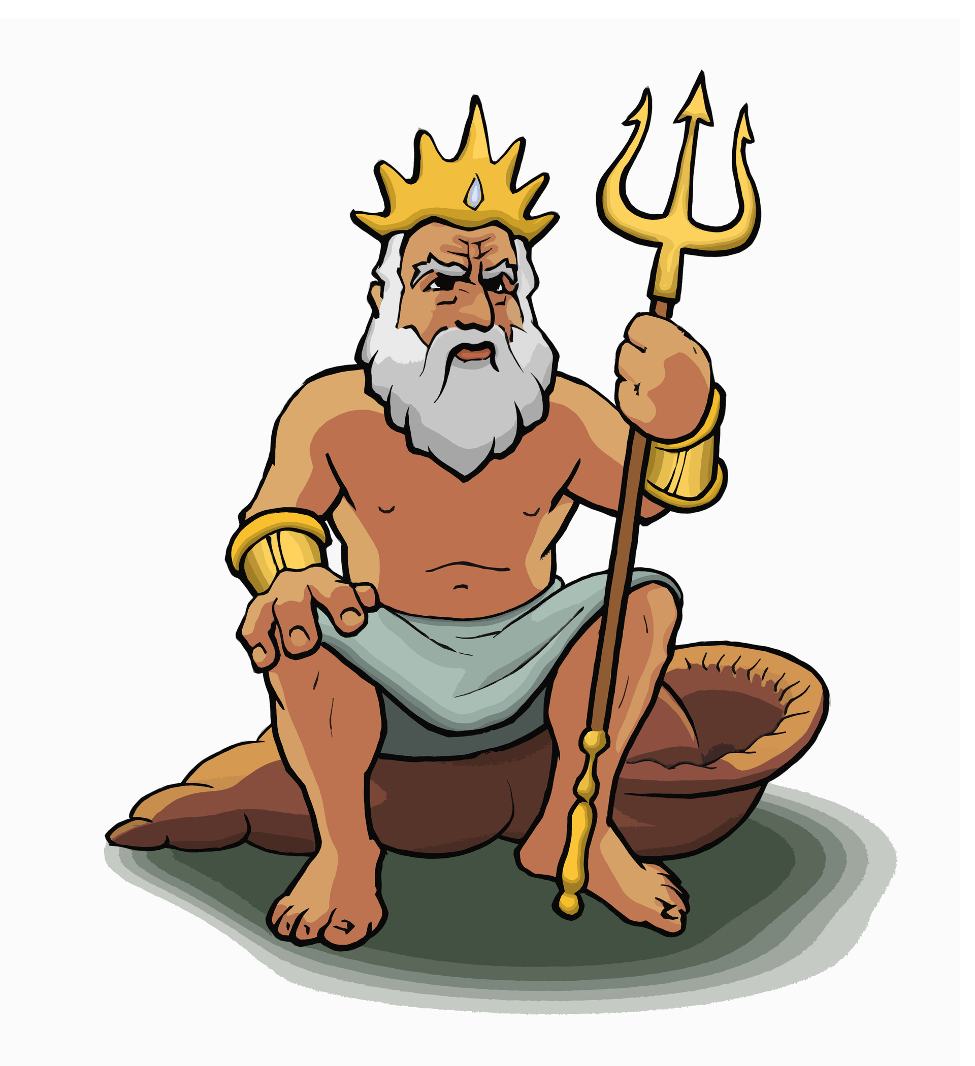 greek god poseidon cartoon