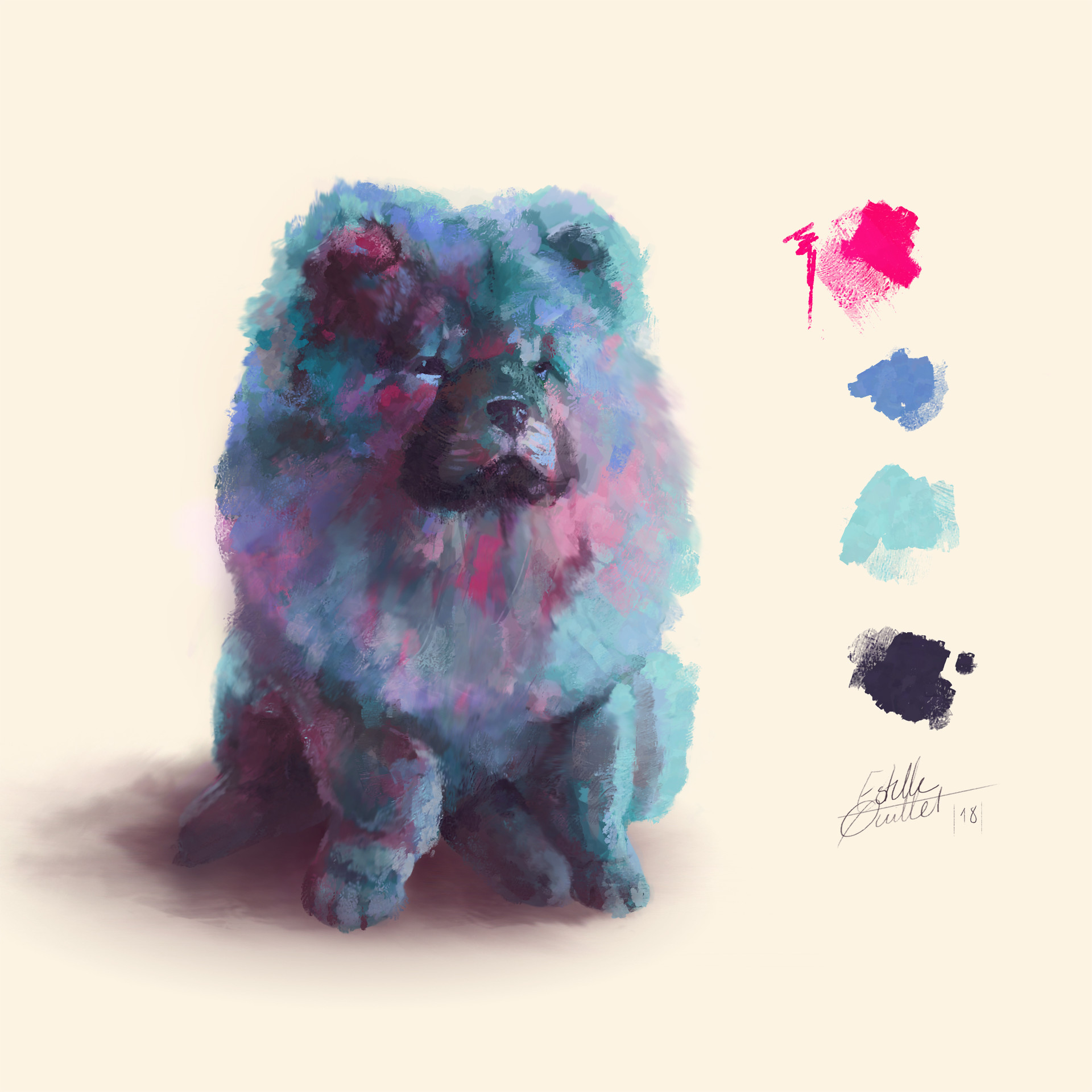 Pink chow shop chow