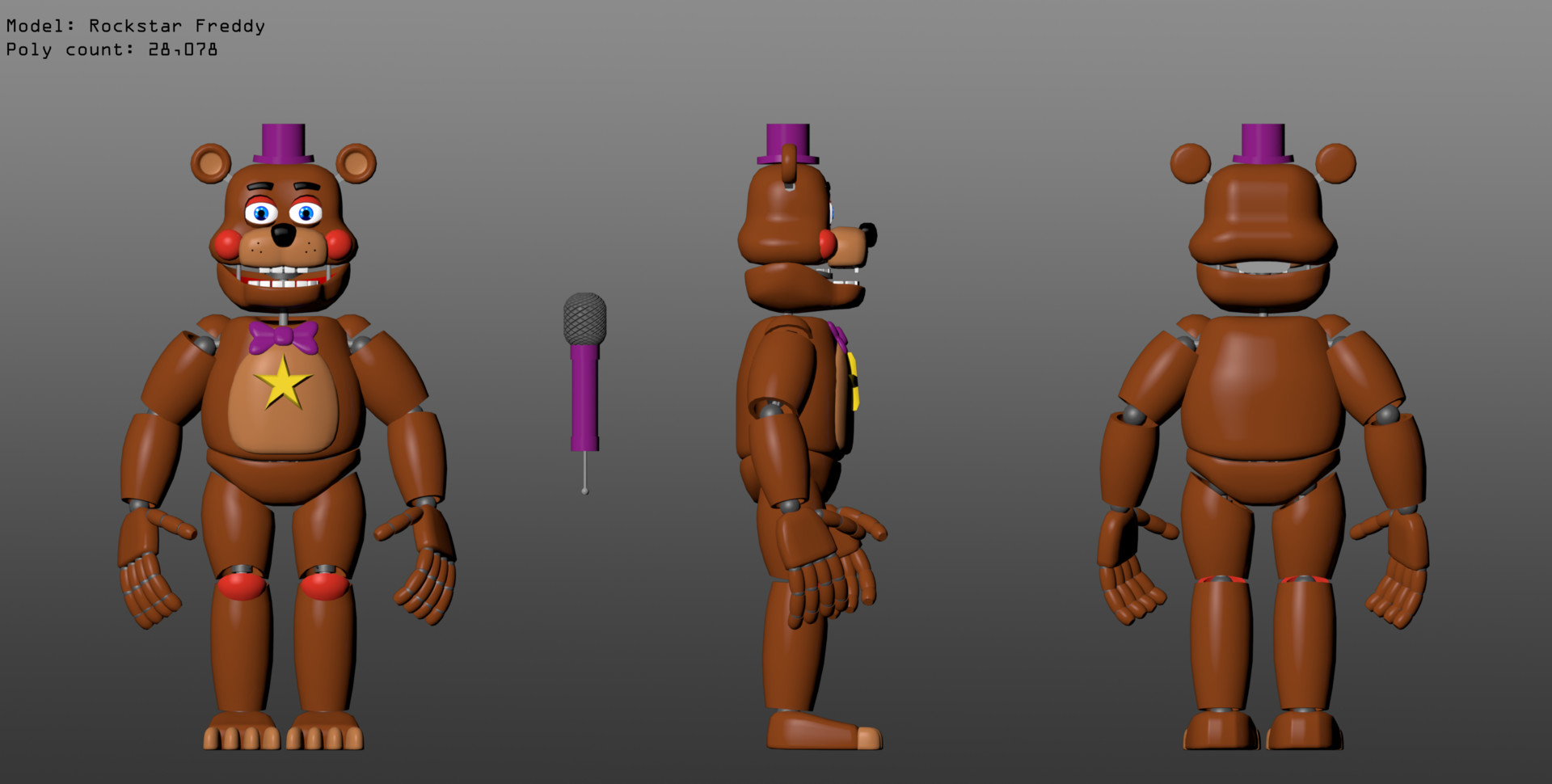 ArtStation - Freddy Fazbear's Pizzeria Simulator Fan-Made Scrap 3D models