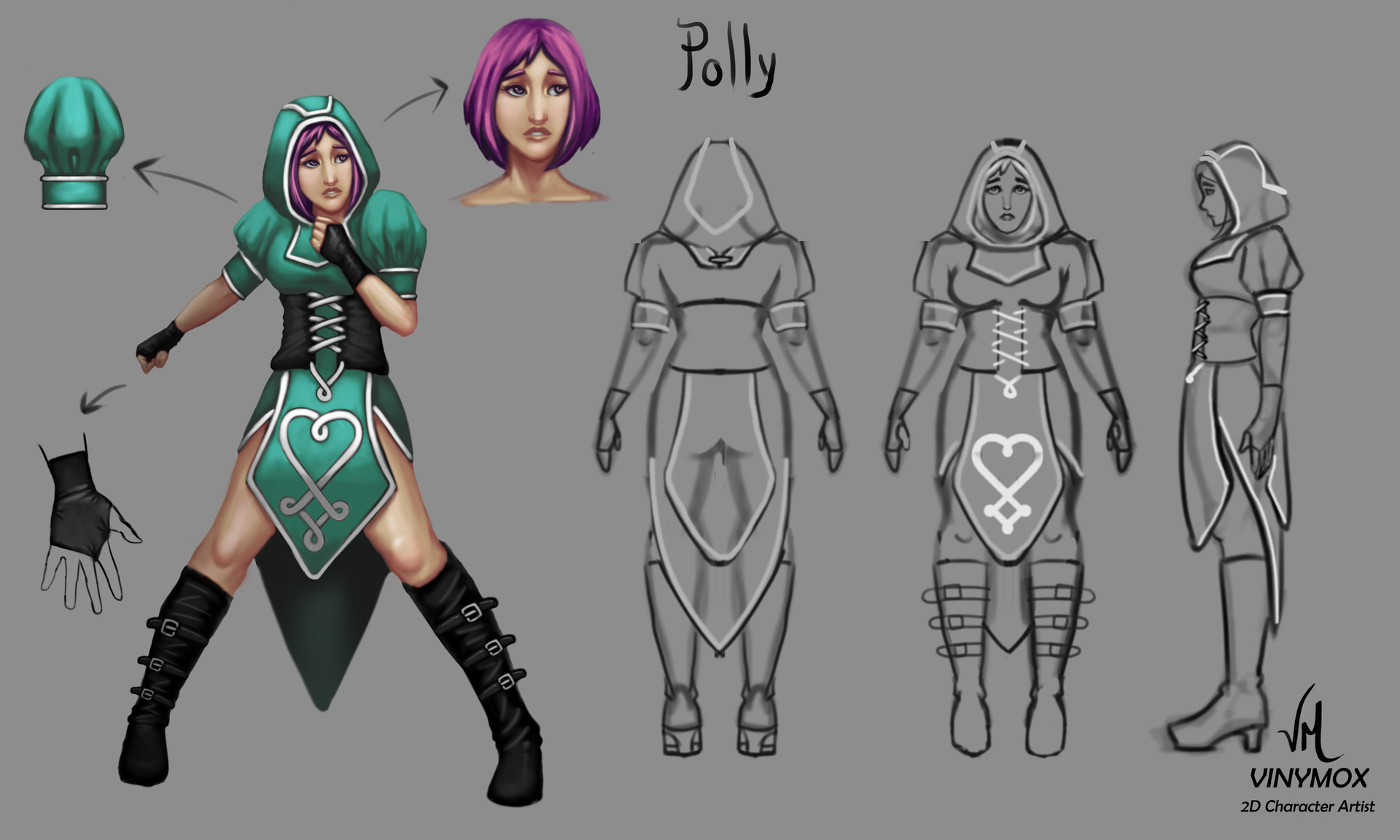 Artstation Character Design Polly Vinicius Muza