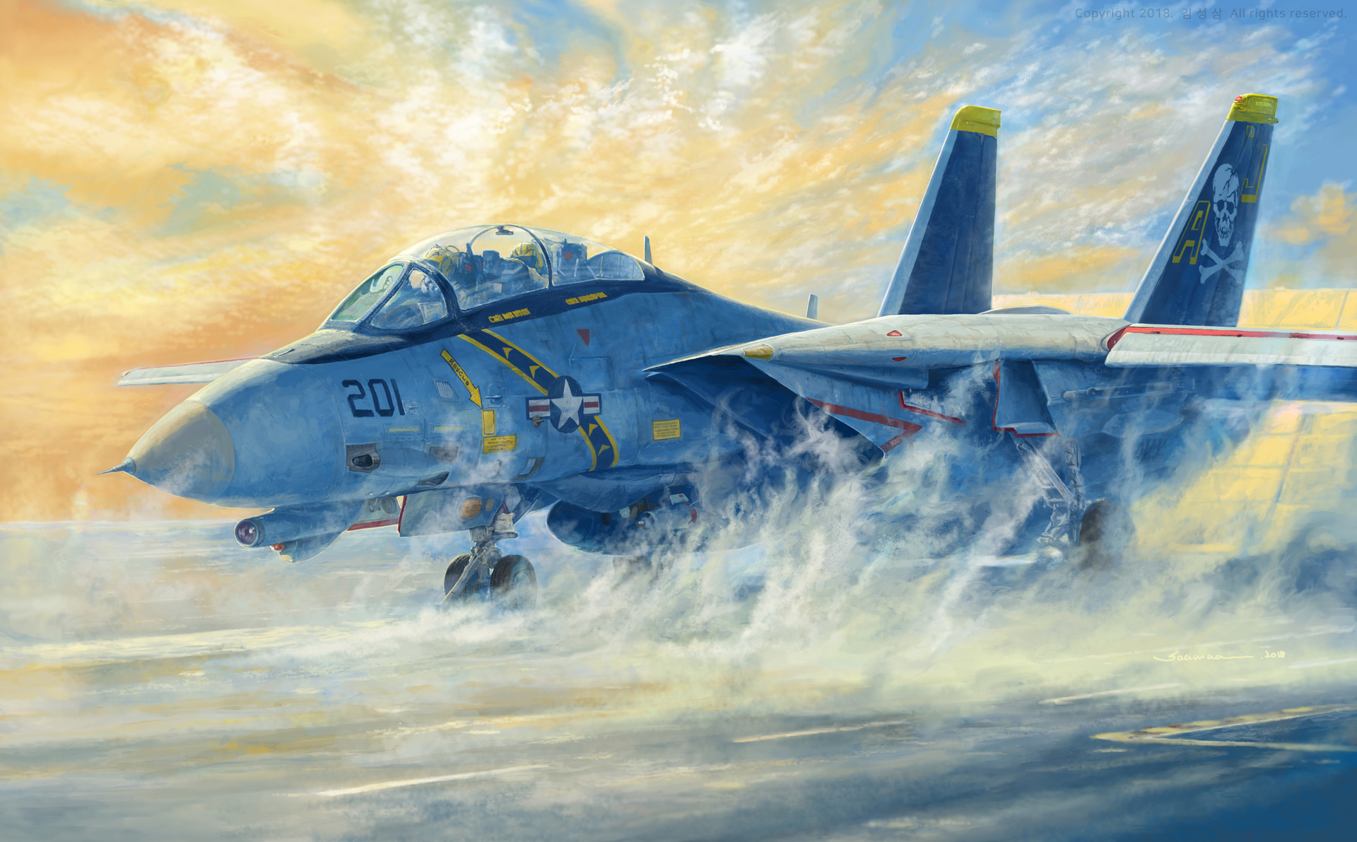 Artstation F 14a Tomcat Vf 84 Jolly Rogers Sungsam Kim
