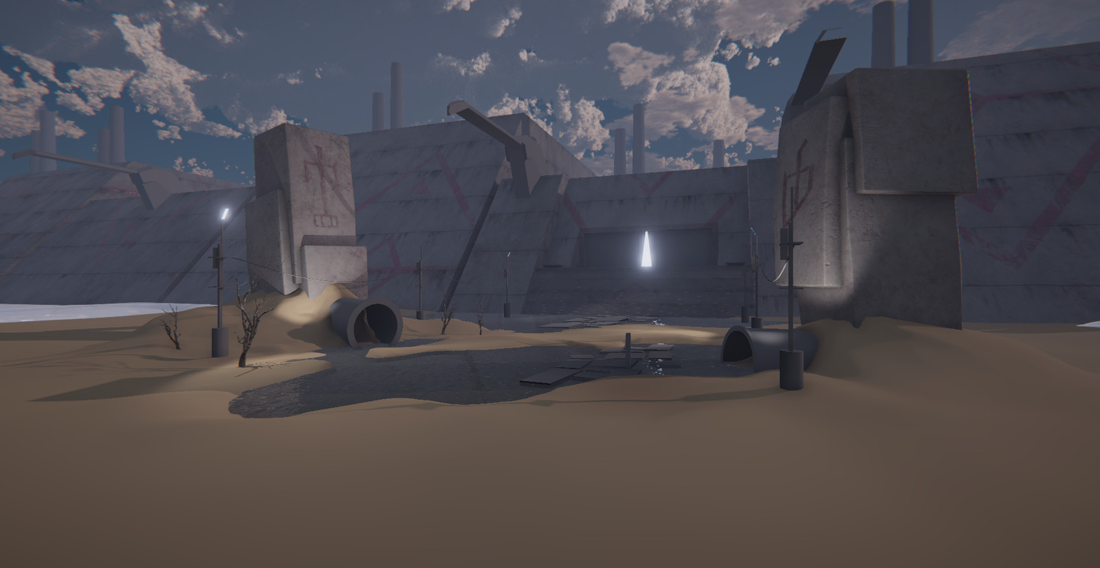 Very early progress, Joey had finished a basic blockout as well as some basic textures.