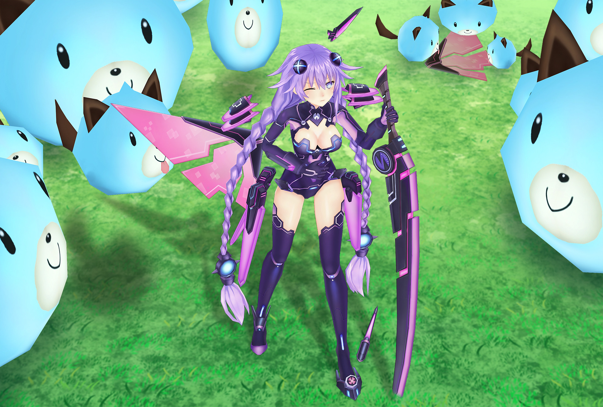 NyanNyan - megadimension neptunia vii - purple heart 新次元 NyanNyan - megadimension neptunia vii - purple heart 新次元