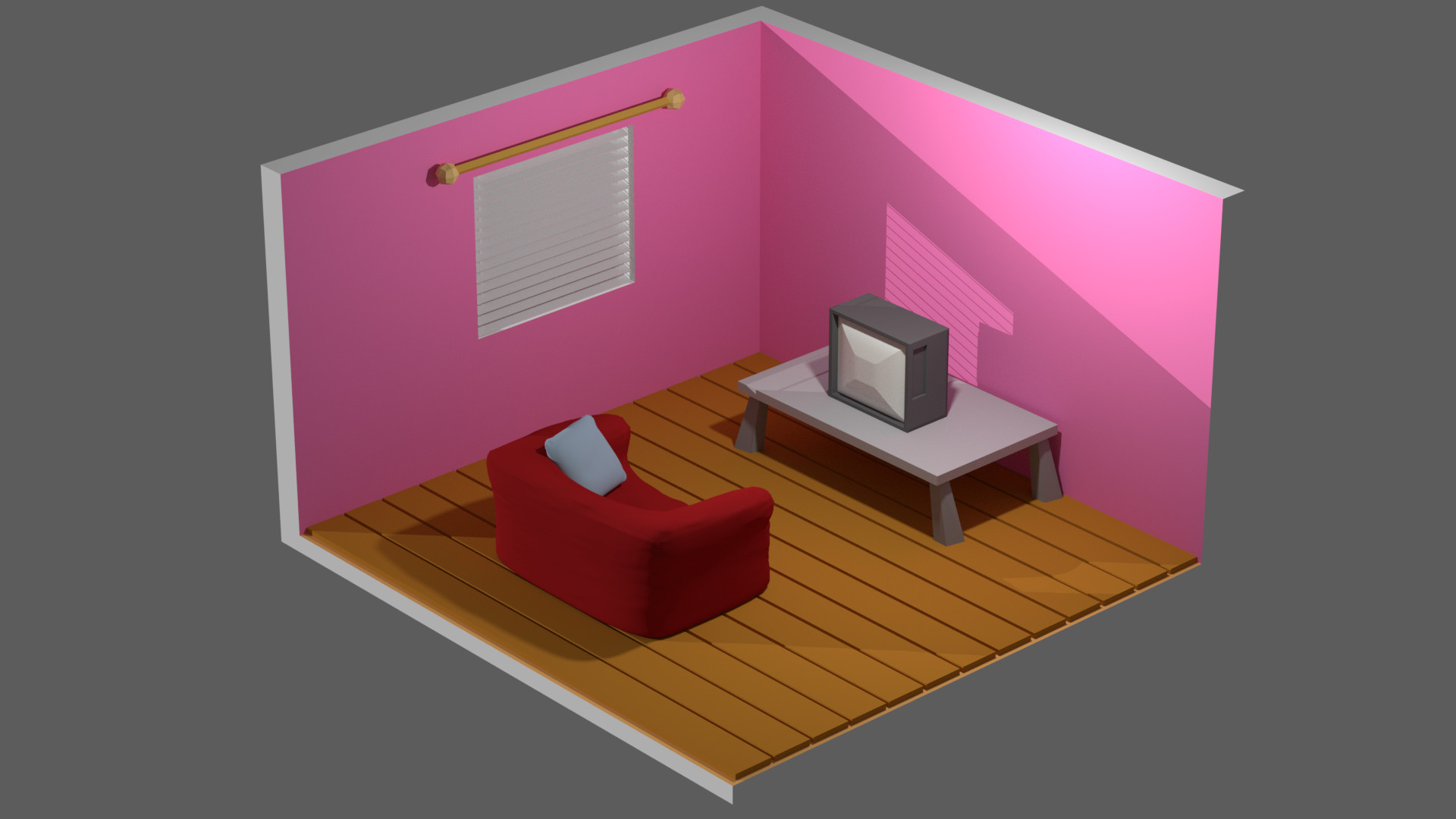 Сделать комнату самому. Лоу Поли рум. Лоу Поли комната. Комната 3d Low Poly. Комната в блендере.