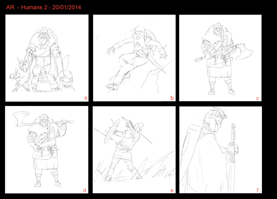 Human card sketches

