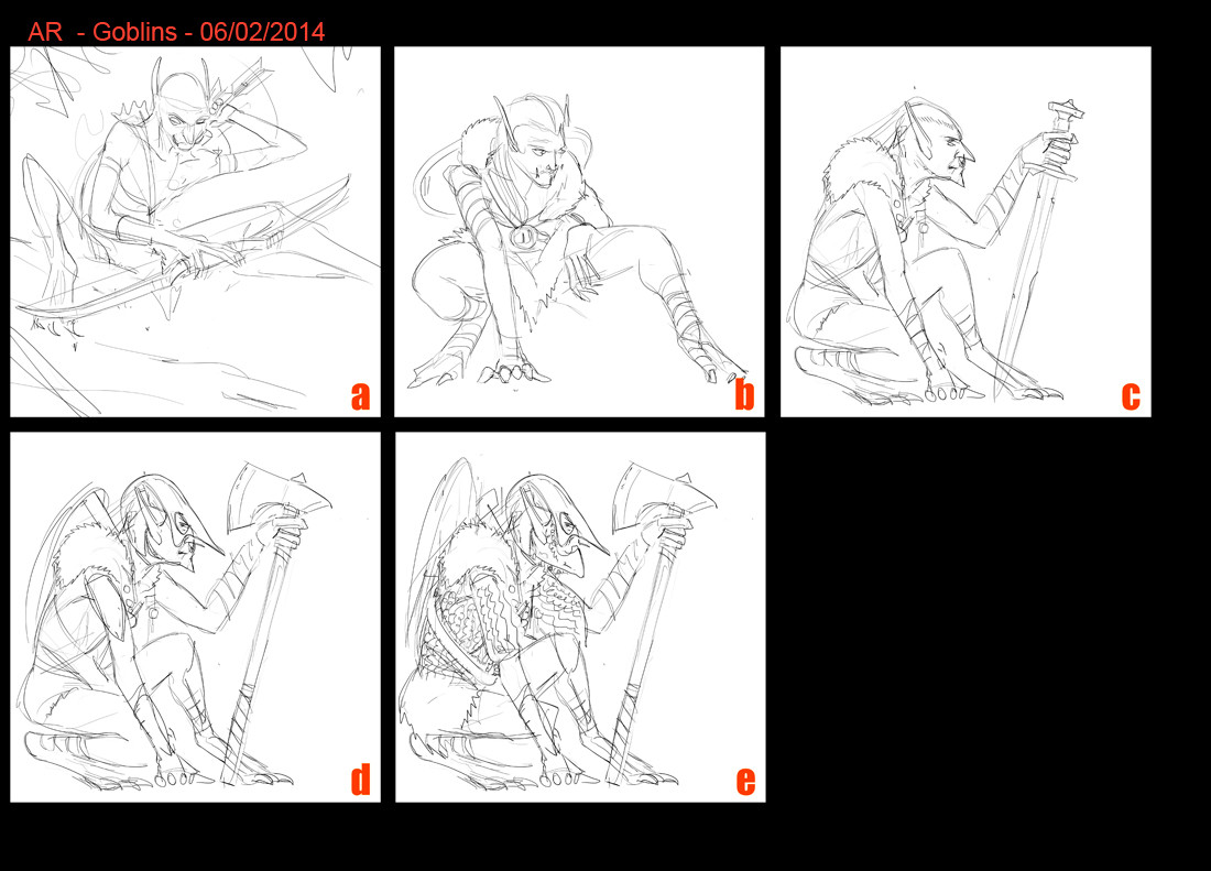 Further goblin concepts focusing on a warrior design