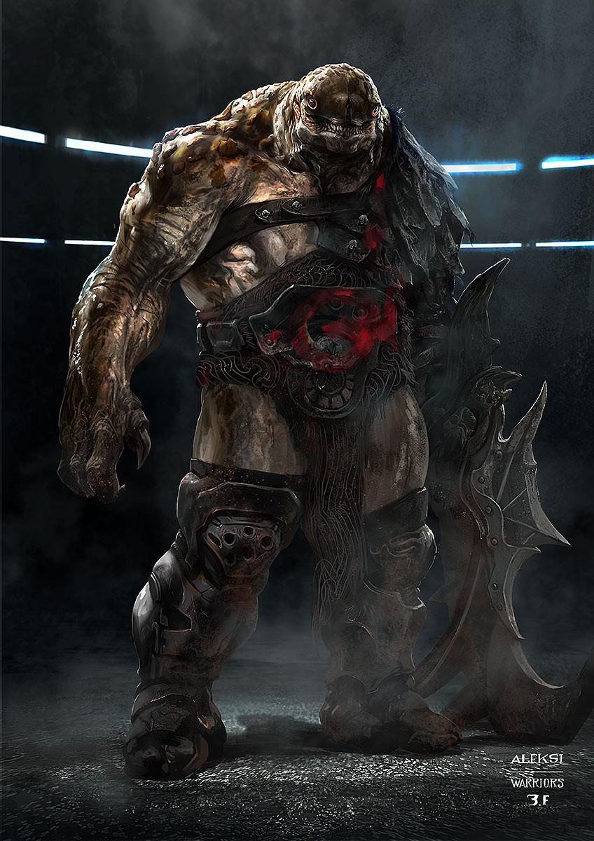 A guy supposed to fight in the arena.Also in Korg and Miek team . This ugly guy finally ended in the market sequence when Thor and Banner accidentaly collide with him. Making him angry and aggressive. And Thor trying to calm down Banner