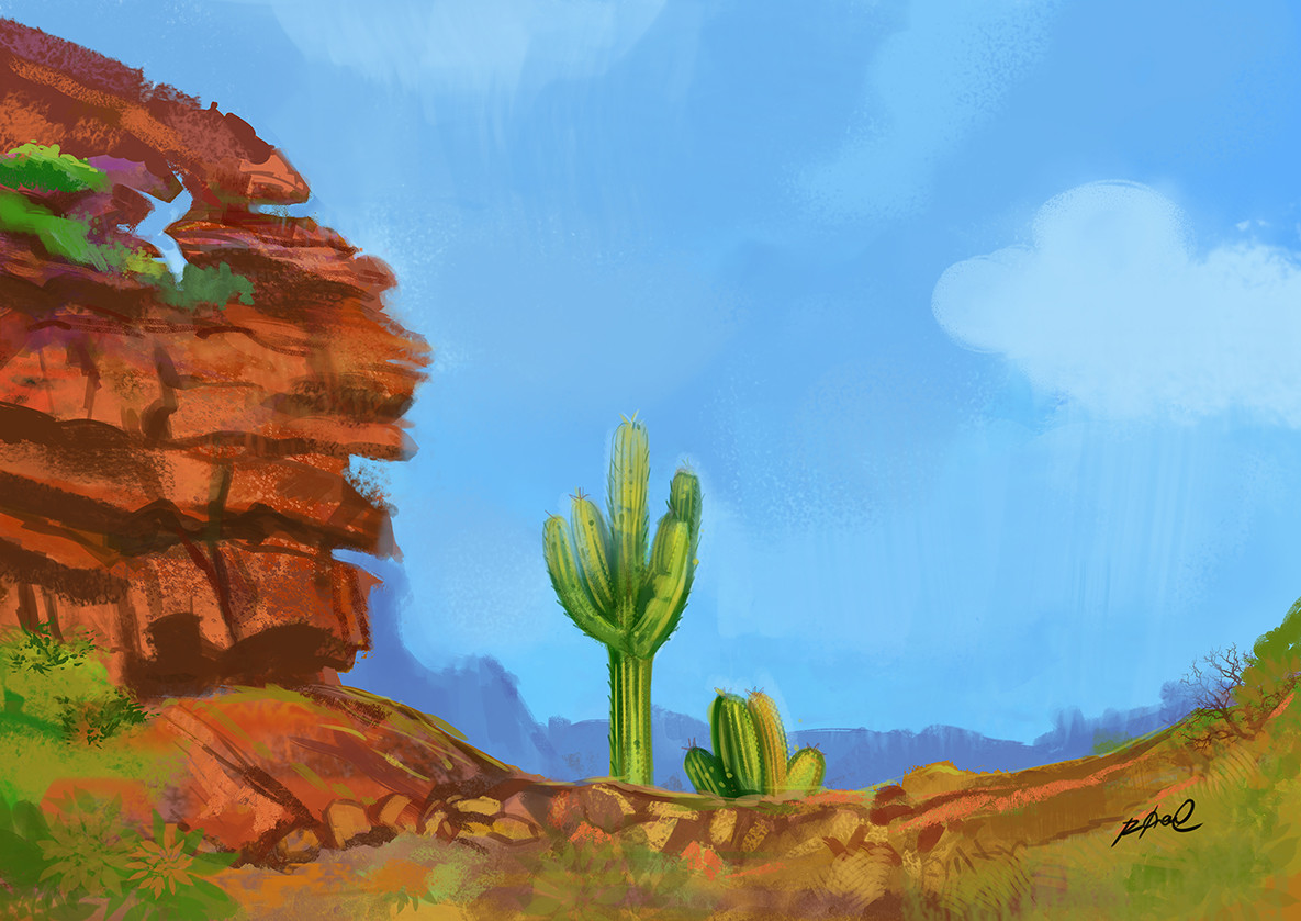 Artstation Cactus Rocks Kamalakkannan R