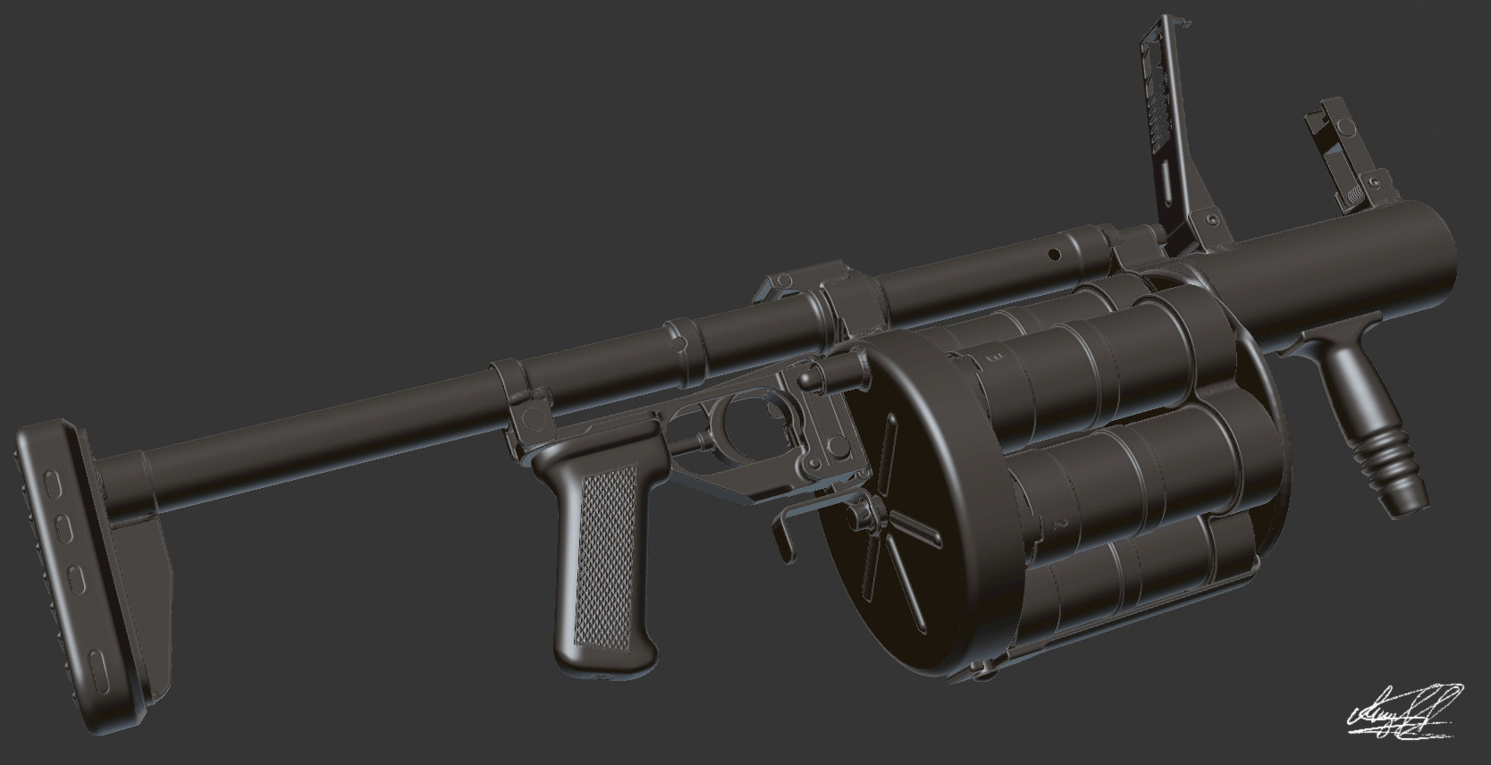 Paul Yakushev - РГ6 (6Г30) - Russian 6shot revolver type grenade ...