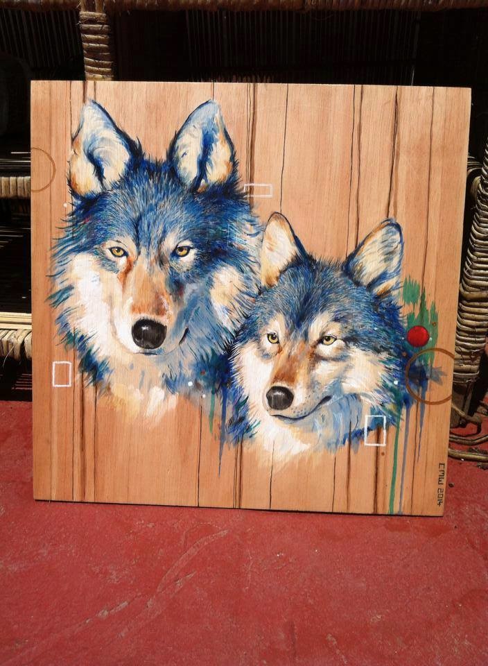 Mixed Media on Wood Panel