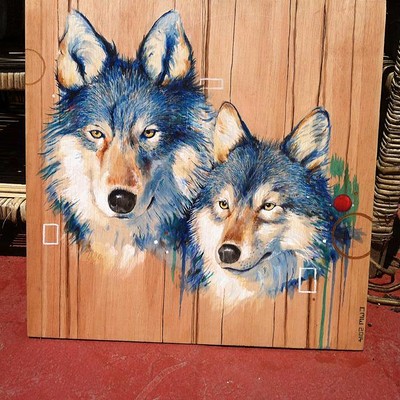 Christopher michael walker wolves painting