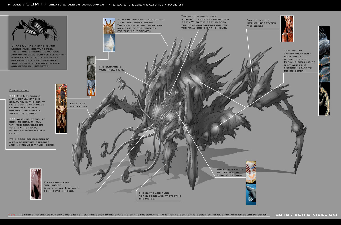 Boris Kiselicki - S.U.M.1 Creature design