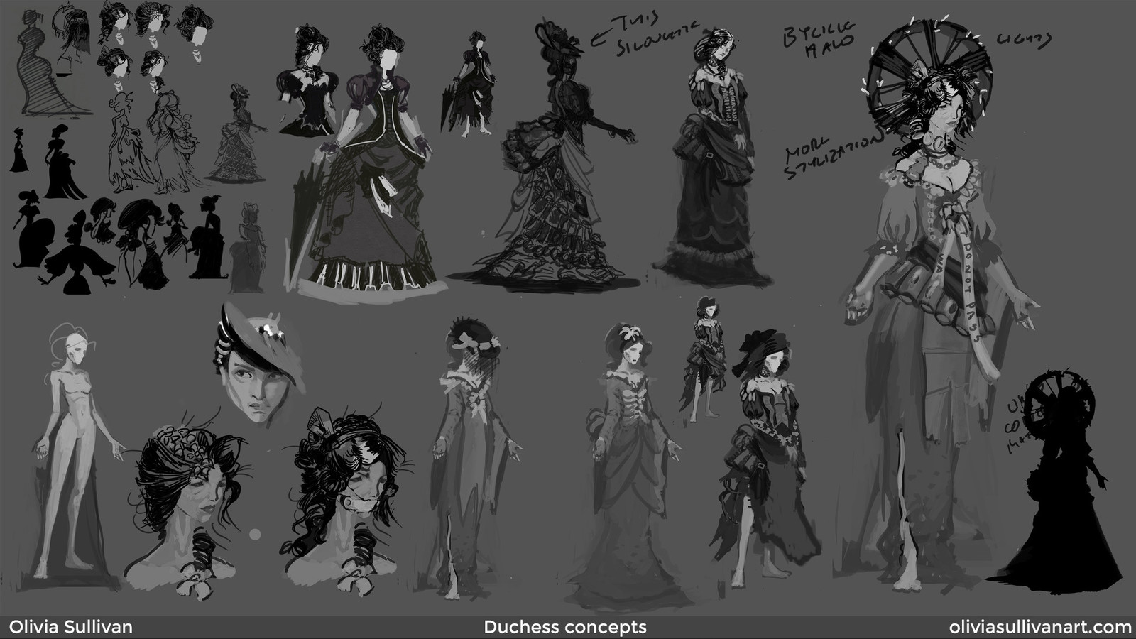 Exploration drawings of Duchess. 