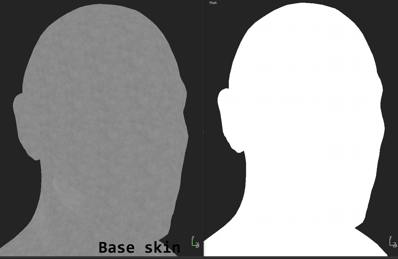 GIF of the roughness layers in painter with the corresponding mask i painted for them