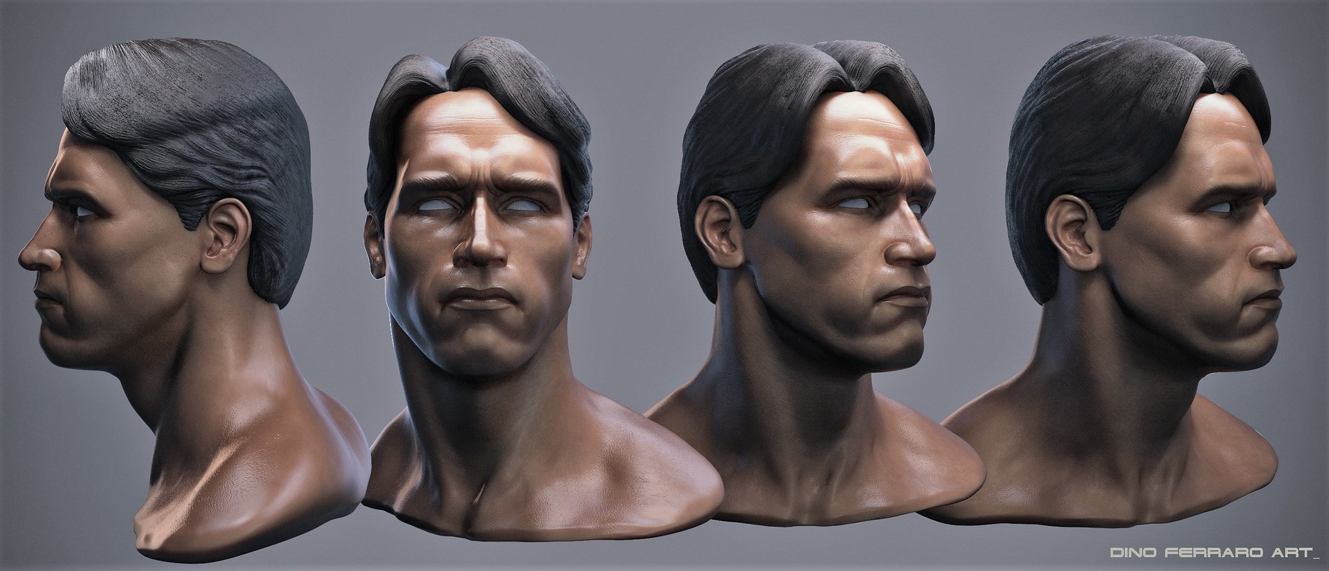 Artstation Arnold Schwarzenegger Bust Dino Ferraro