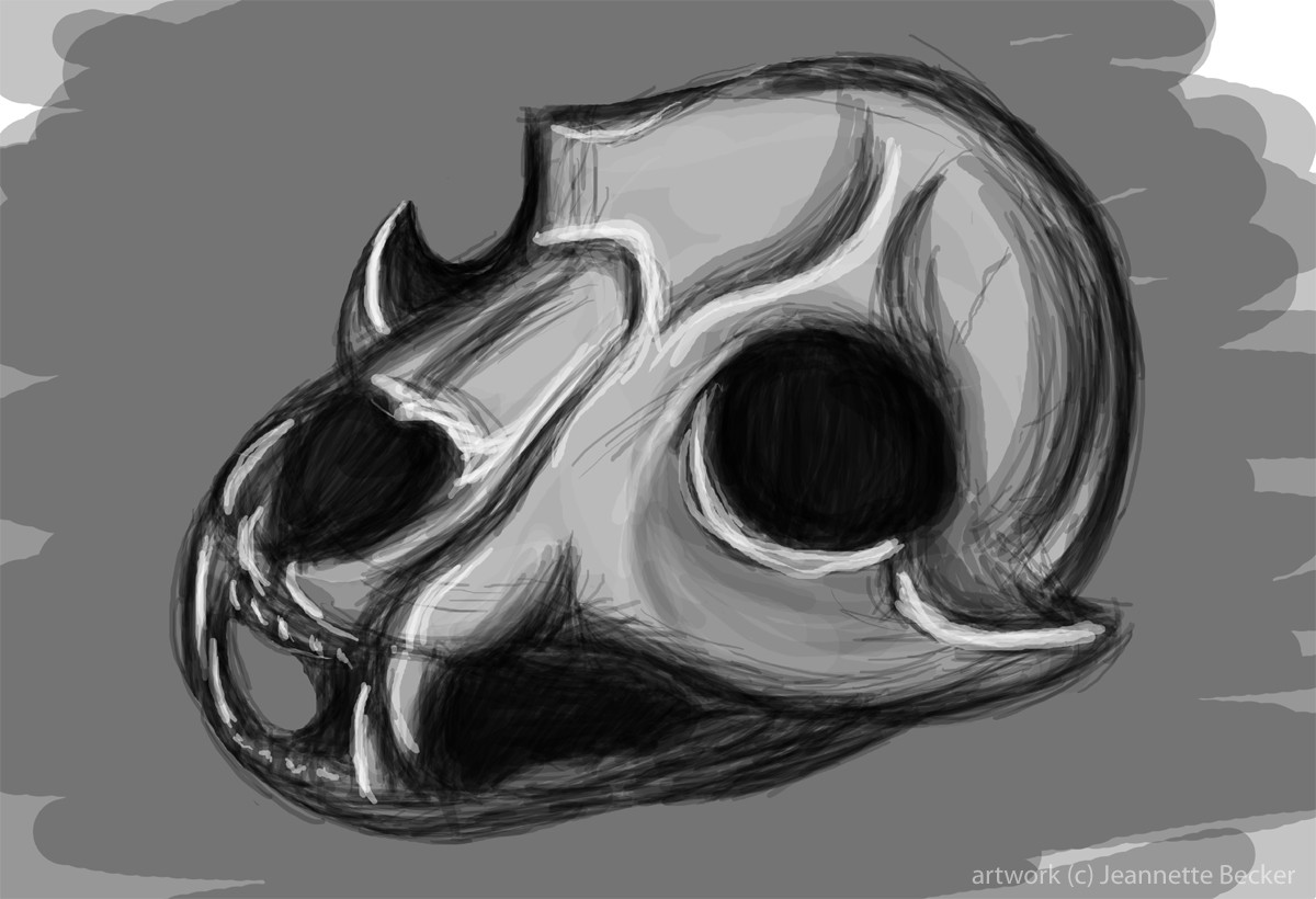 Artstation 2d Art Digital Skull Jeannette Becker