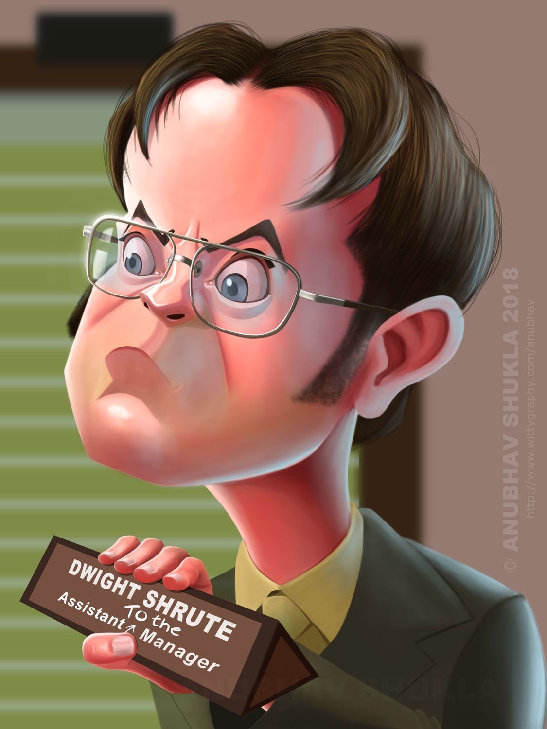 Artstation Caricature Of Rainn Wilson As Dwight Schrute From The