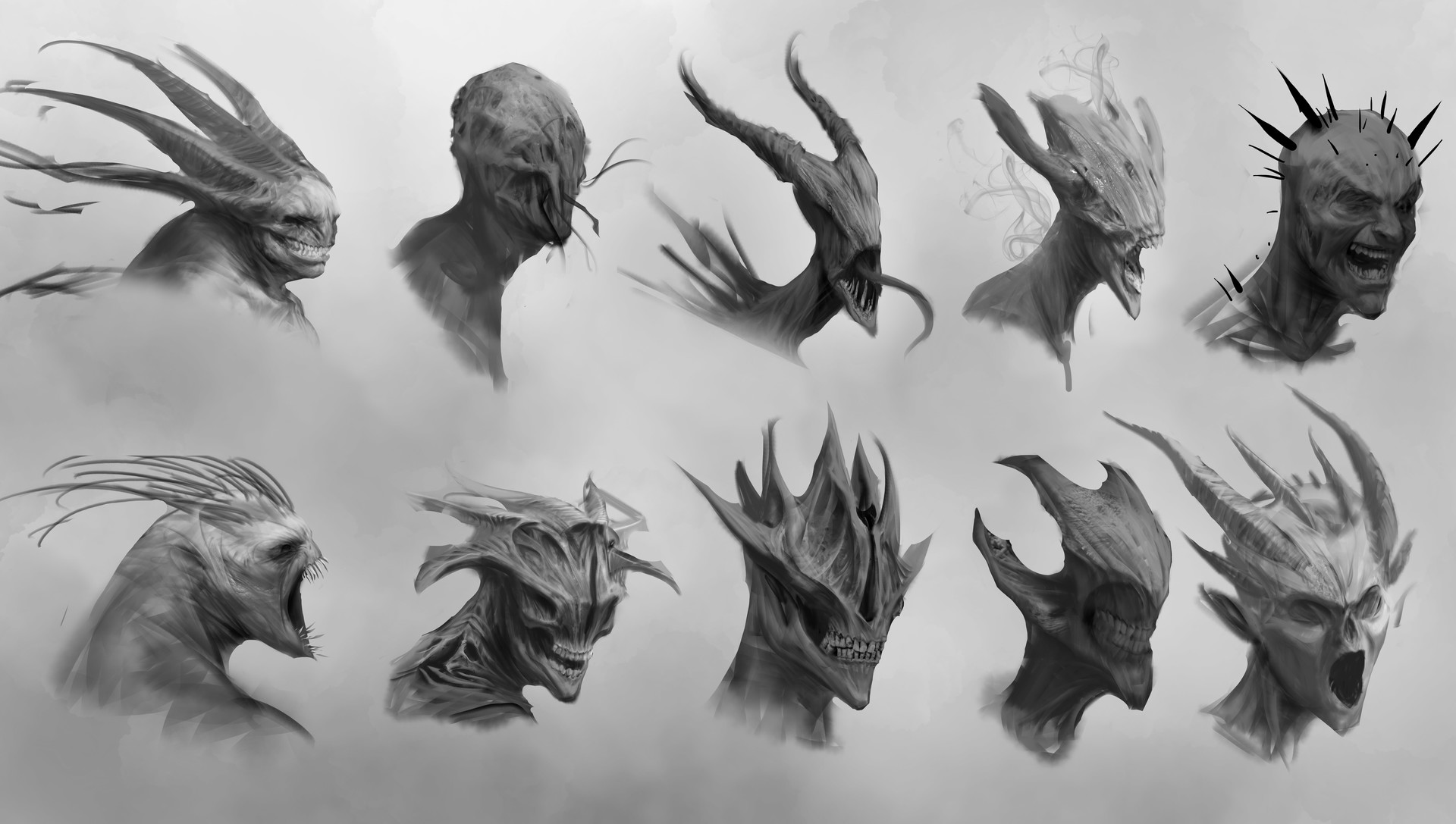 референсы демонов. референс рогов. рога скетч. референсы рогов демона. референс персонажа демона.