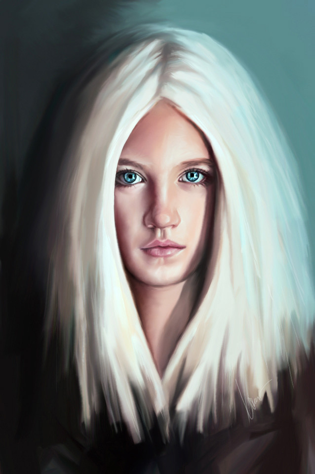 Artstation White Hair Inga Zayonts