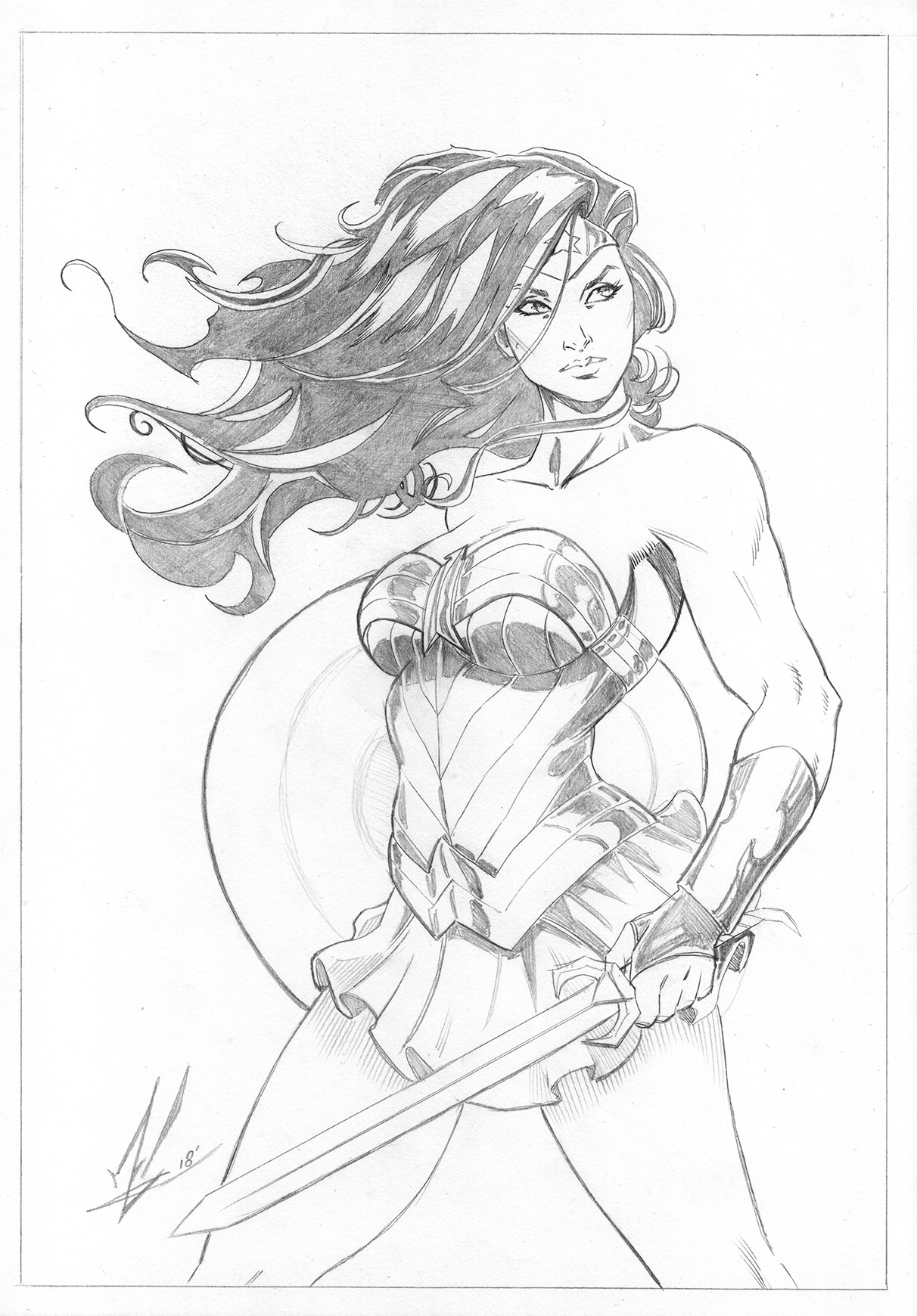 Artstation Wonder Woman Commission Marc F Huizinga