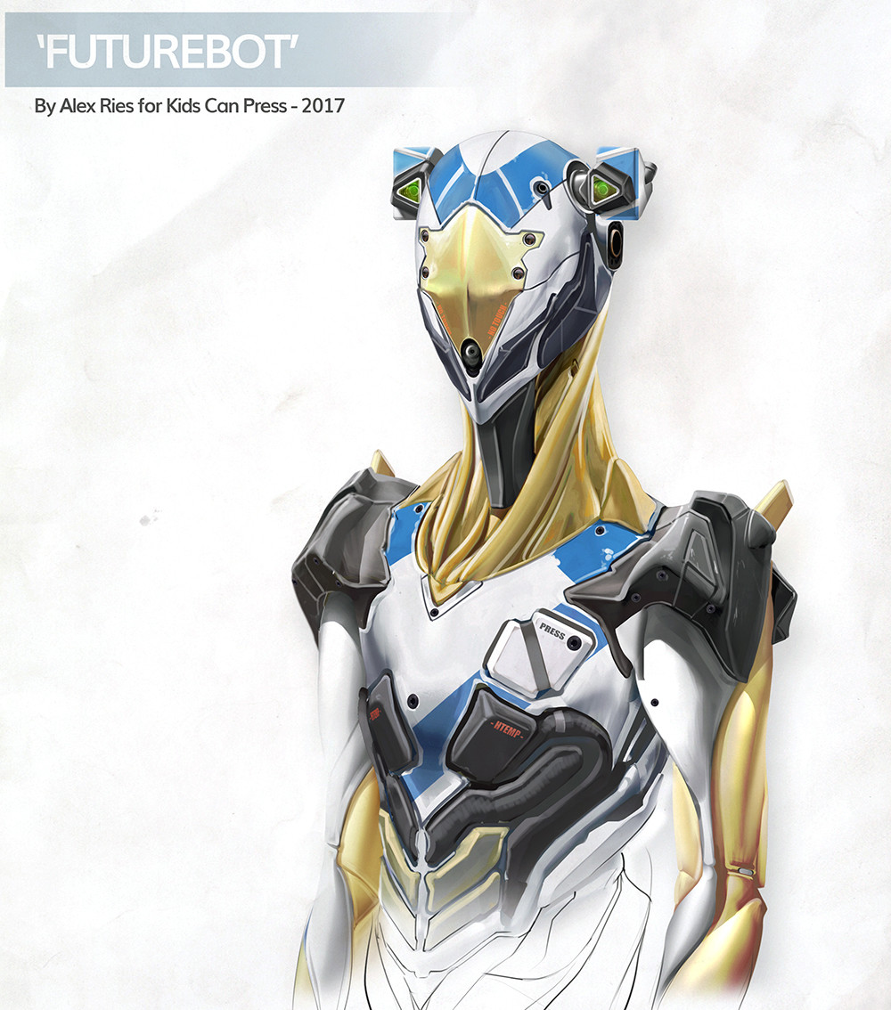 A hypothetical future robot I designed for the book.