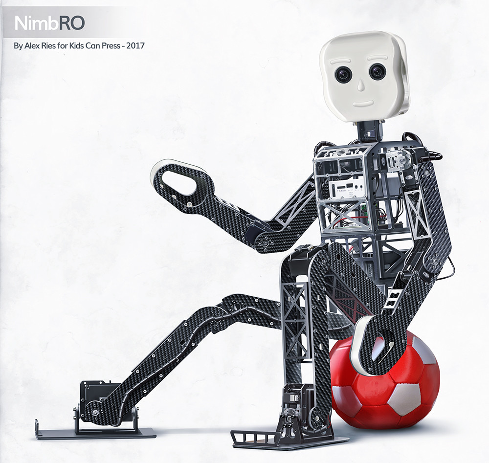 A soccer playing robot