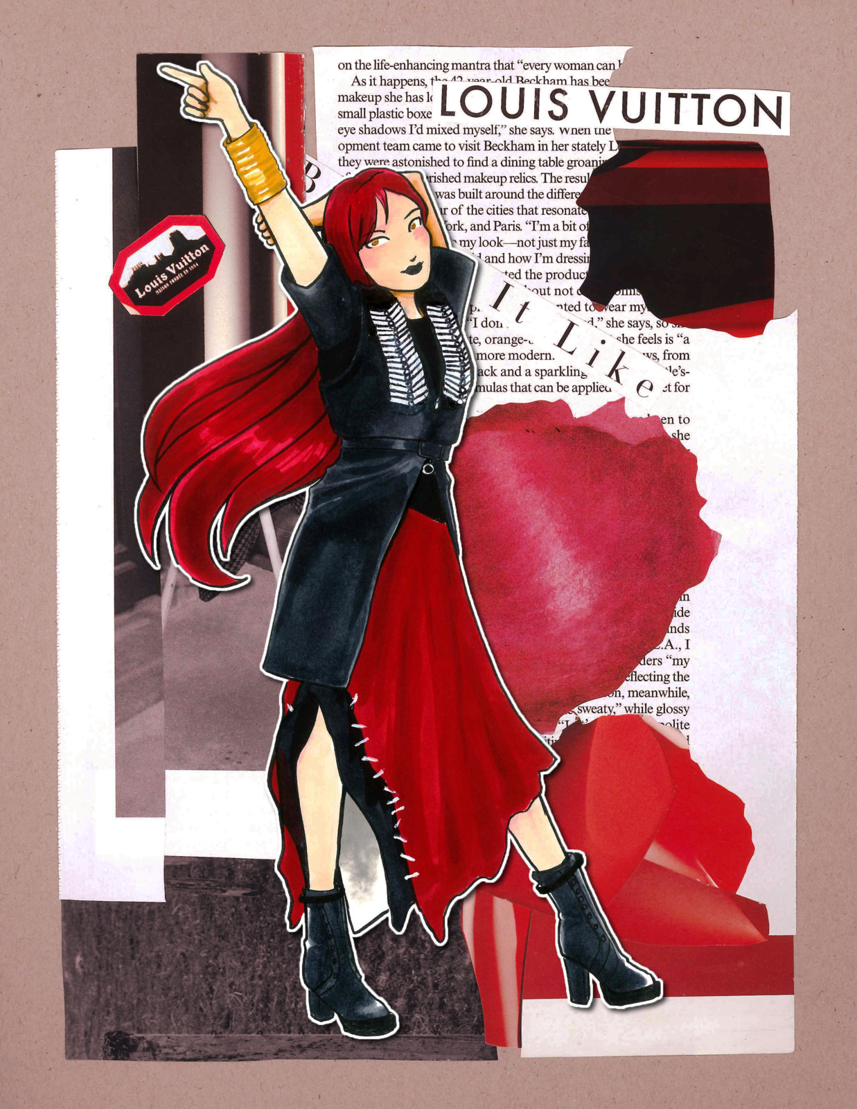 Riko Sakurauchi in Louis Vuitton.