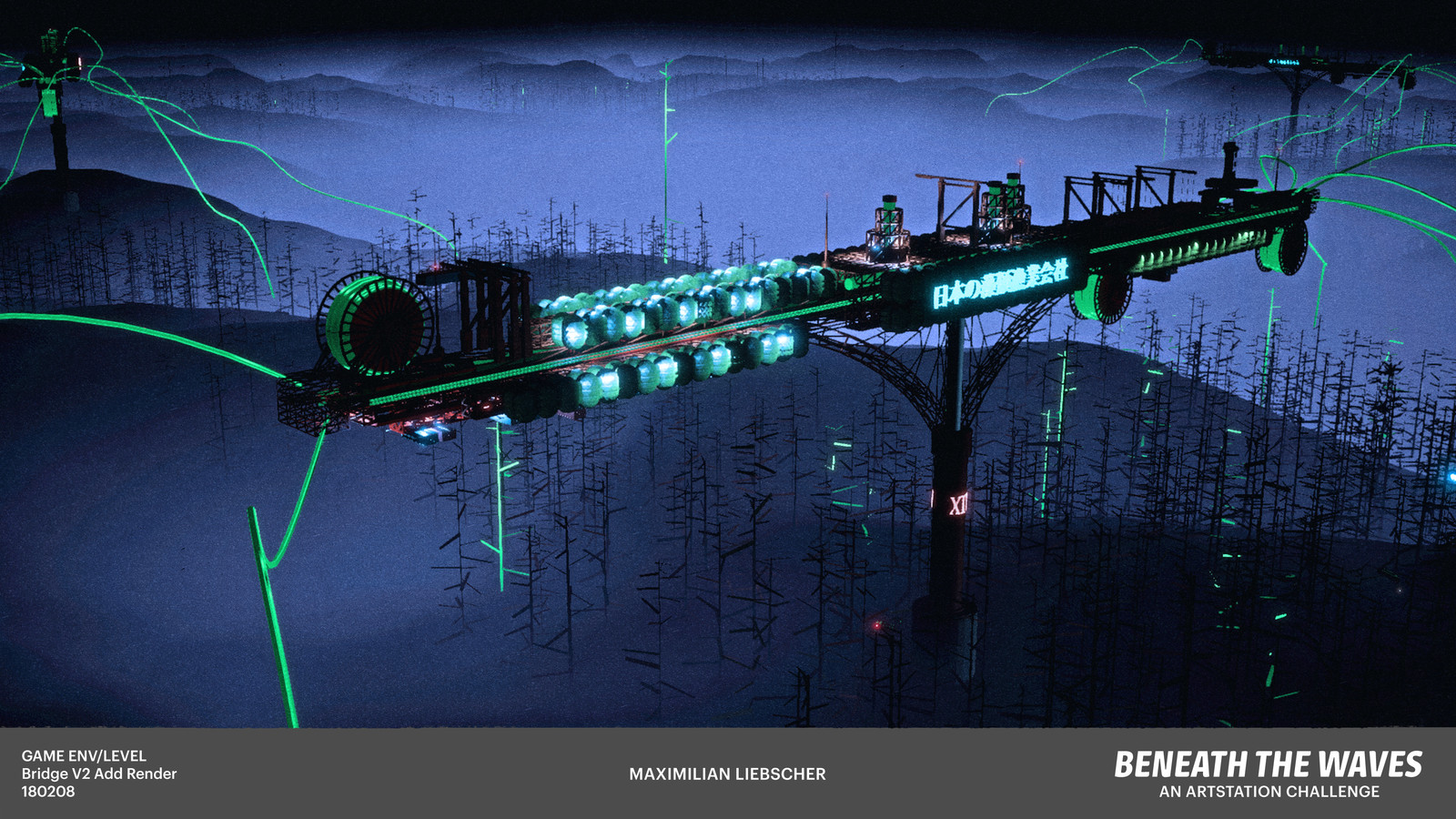 The conveyor bridge reaches out its deadly arms into the forests