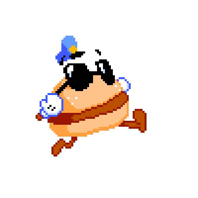 Burger Cop - running animation