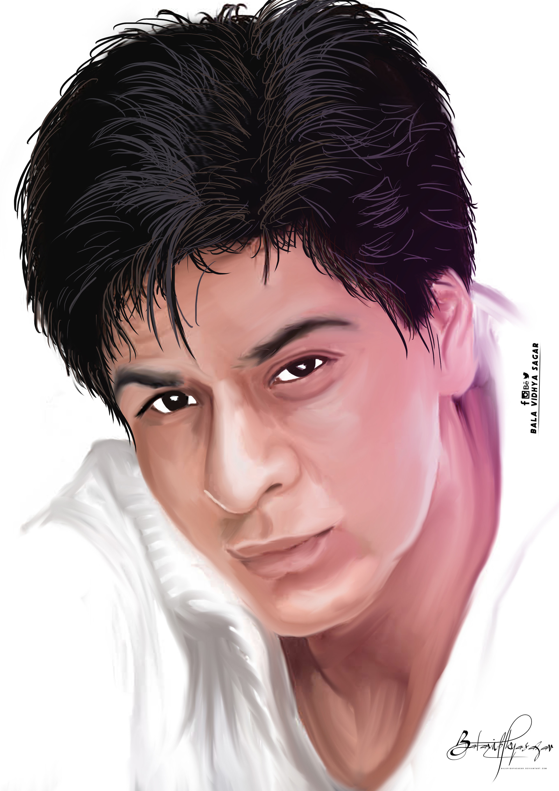 Artstation Shahrukh Khan Digital Art Bala Vidhya Sagar