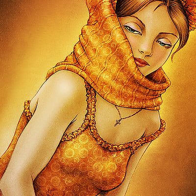 Lady Young in Golden Orange