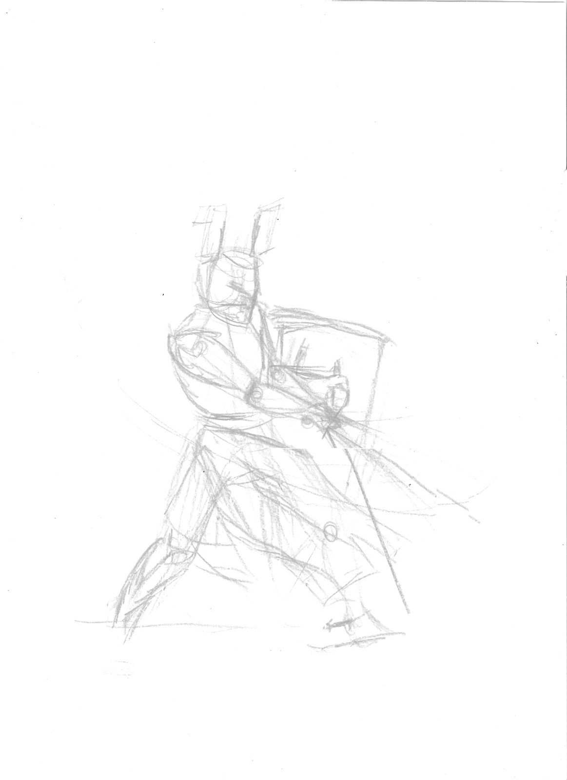 Original pencil knight's speed sketch
