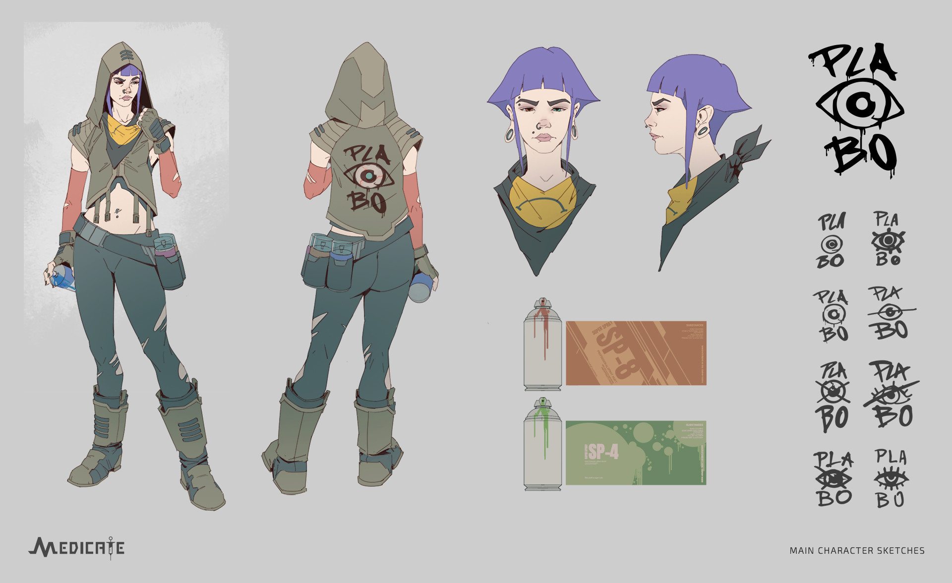 Brandon Pirruccello Cyberpunk Girl Character Design
