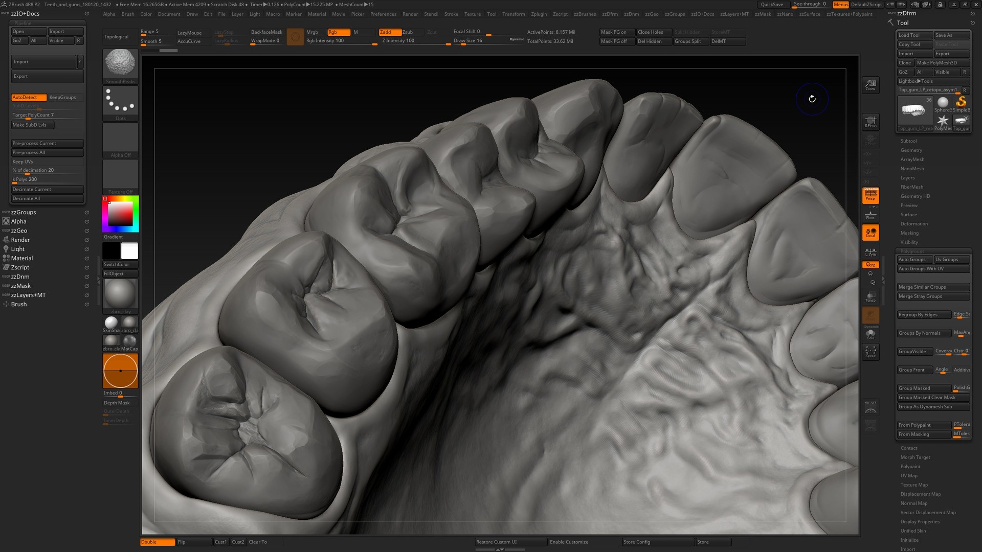 Artstation Realistic Teeth 3d Model With Textures Simon Telezhkin