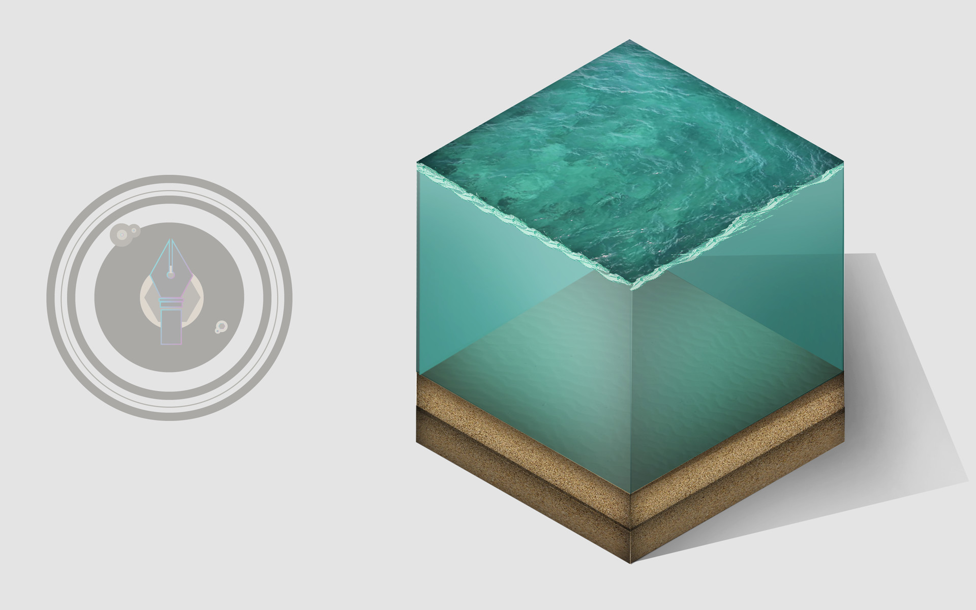 ArtStation Isometric Cube Water