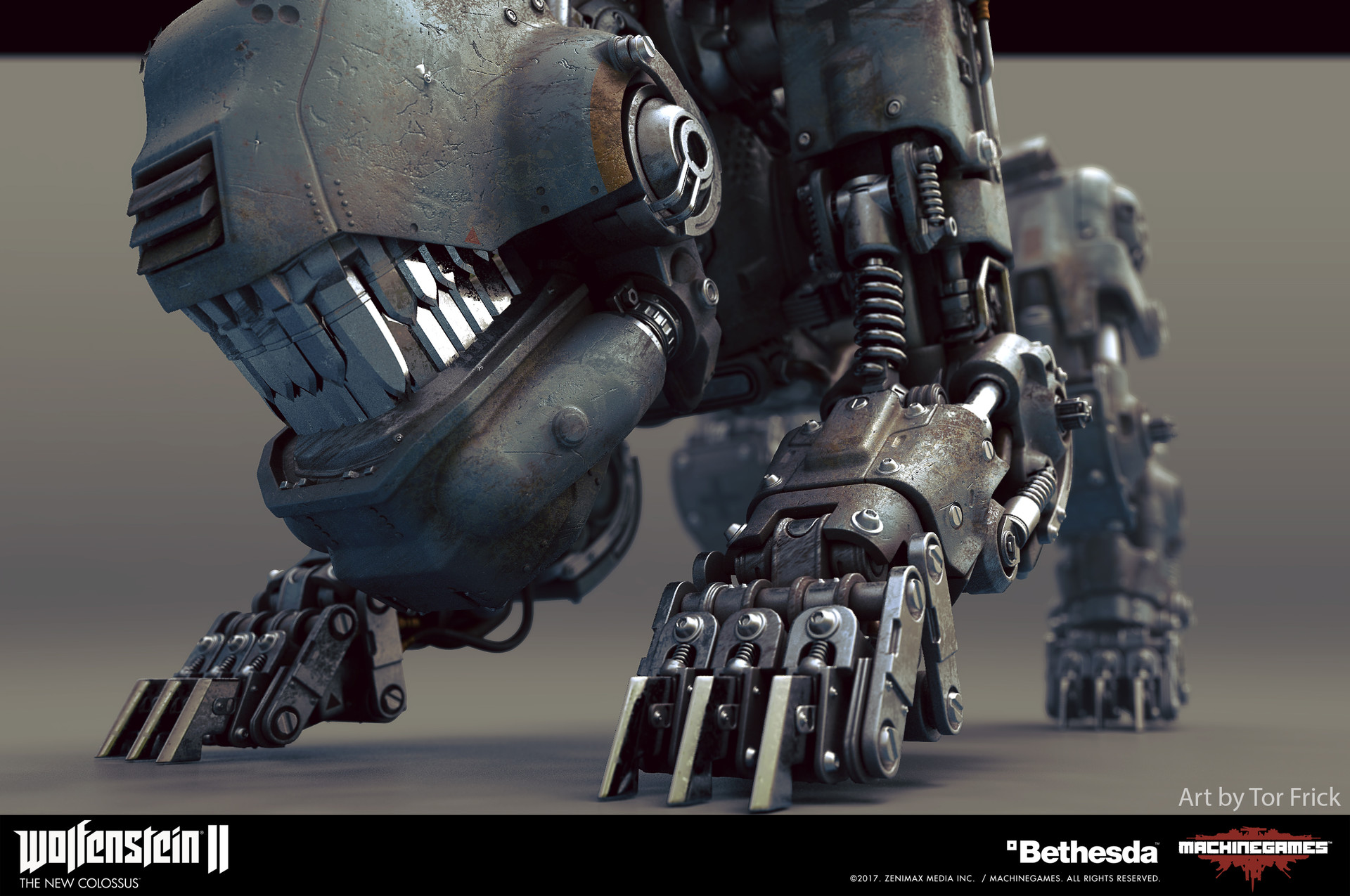 Artstation Wolfenstein 2 Panzerhund Tor Frick