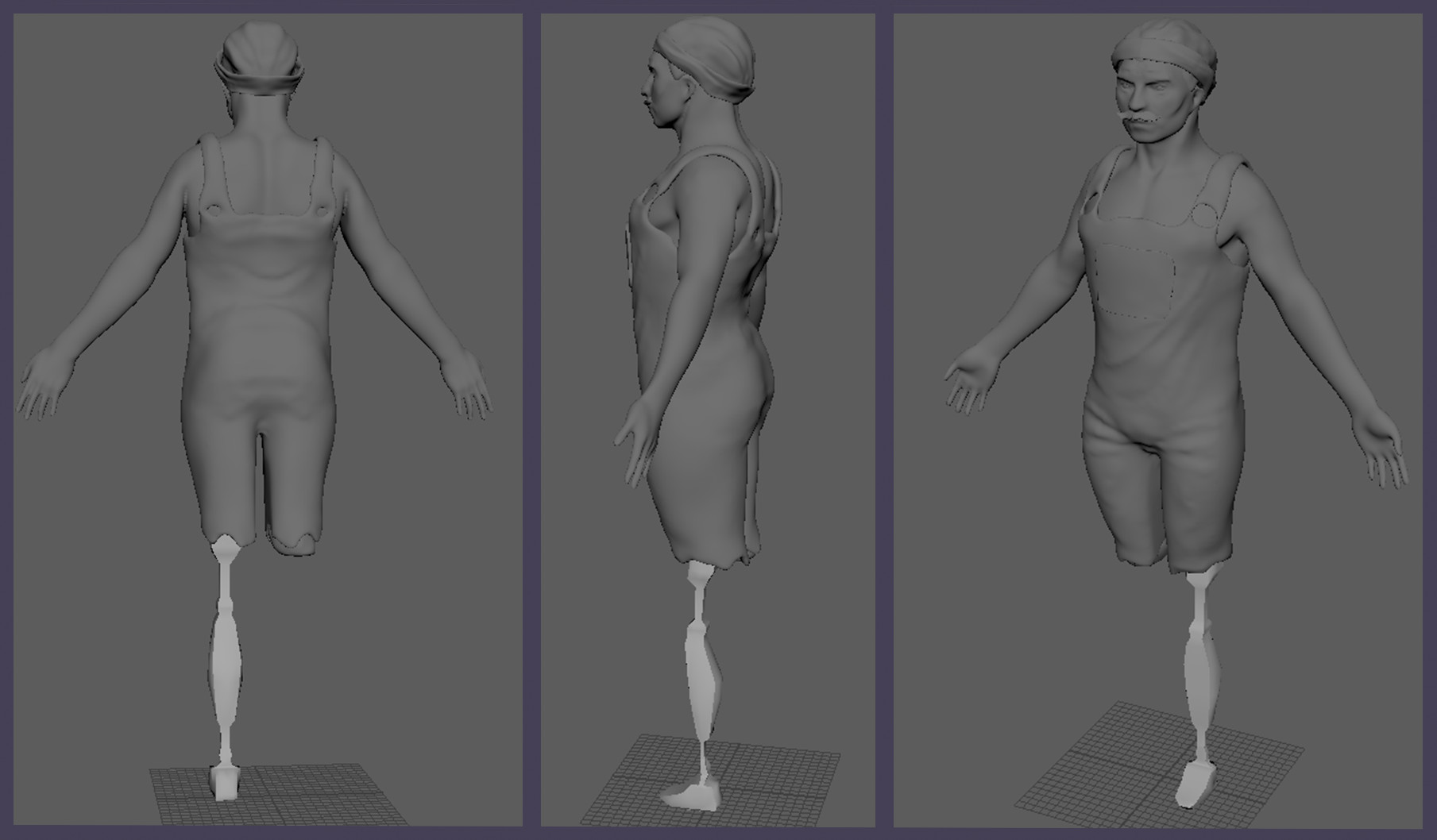 Artstation 3d Model Worker Poerava Lgo