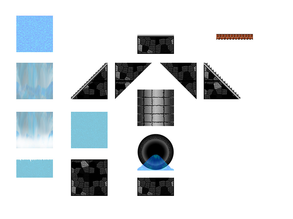 Castle level sprites (fixtures)
