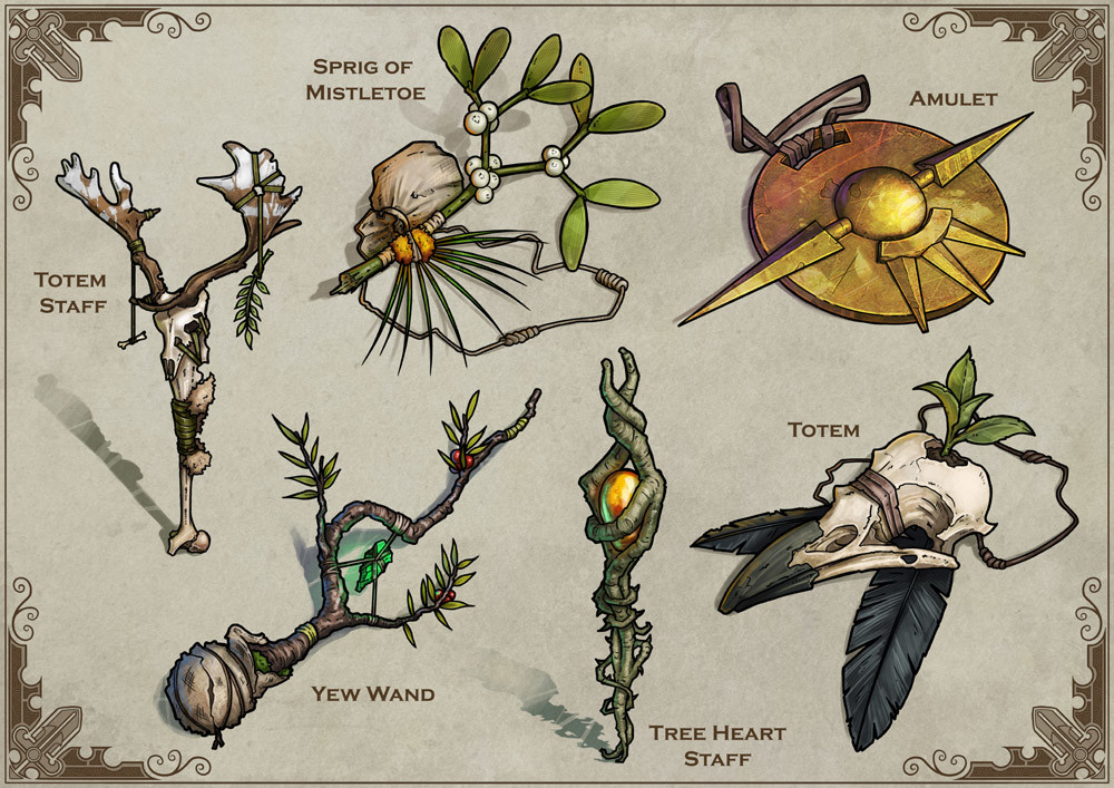 Michael fitzhywel item cards druid foci