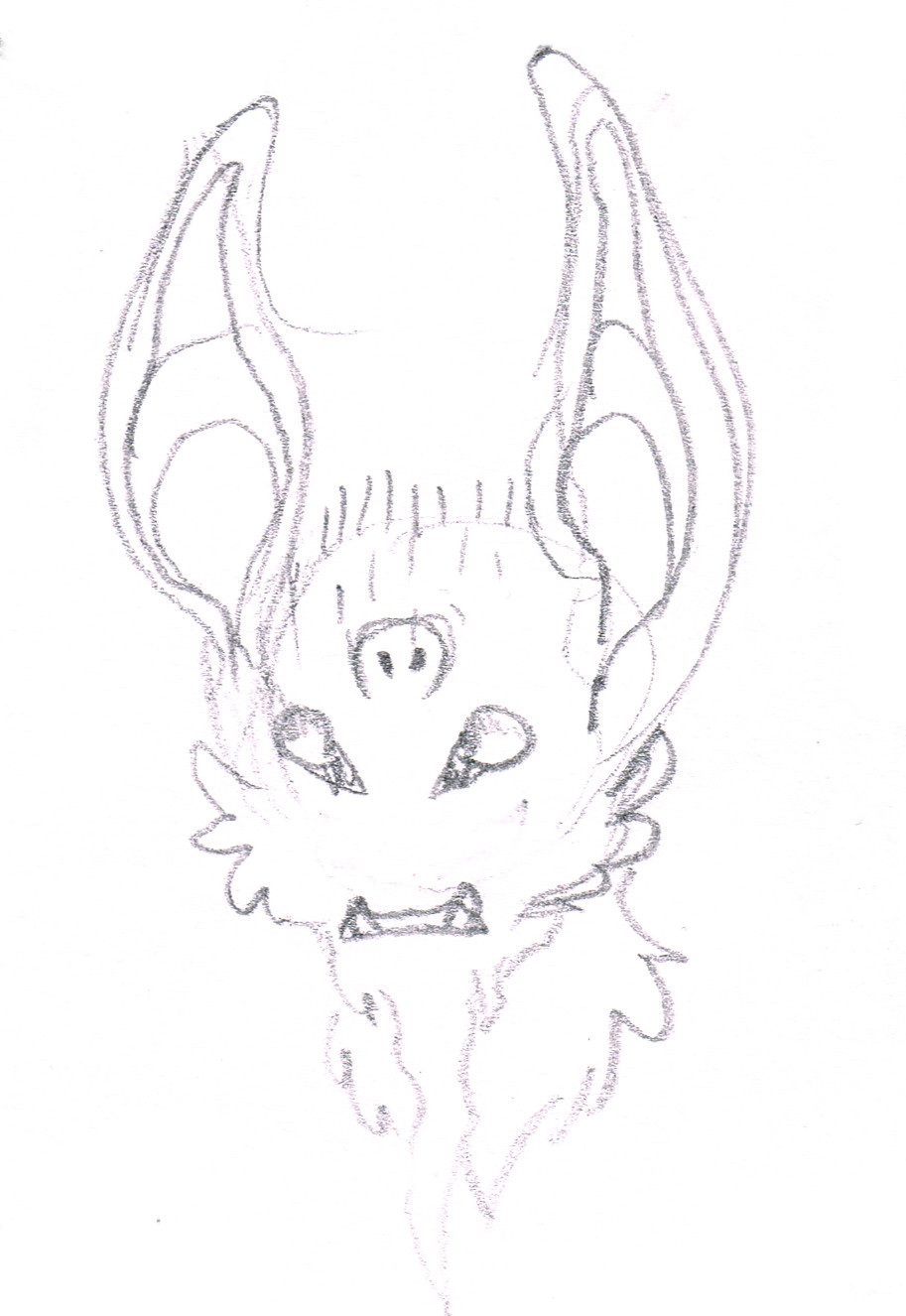 The original sketch. Made as part of a fantasy monster brainstorming exercise.