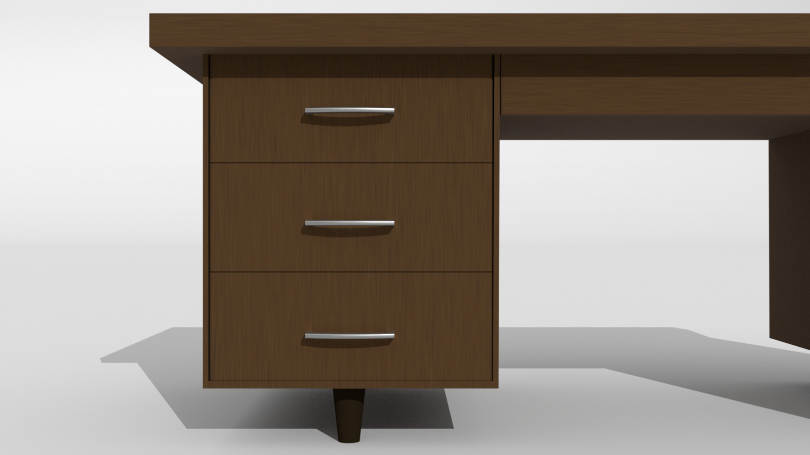 View of the desk drawers.